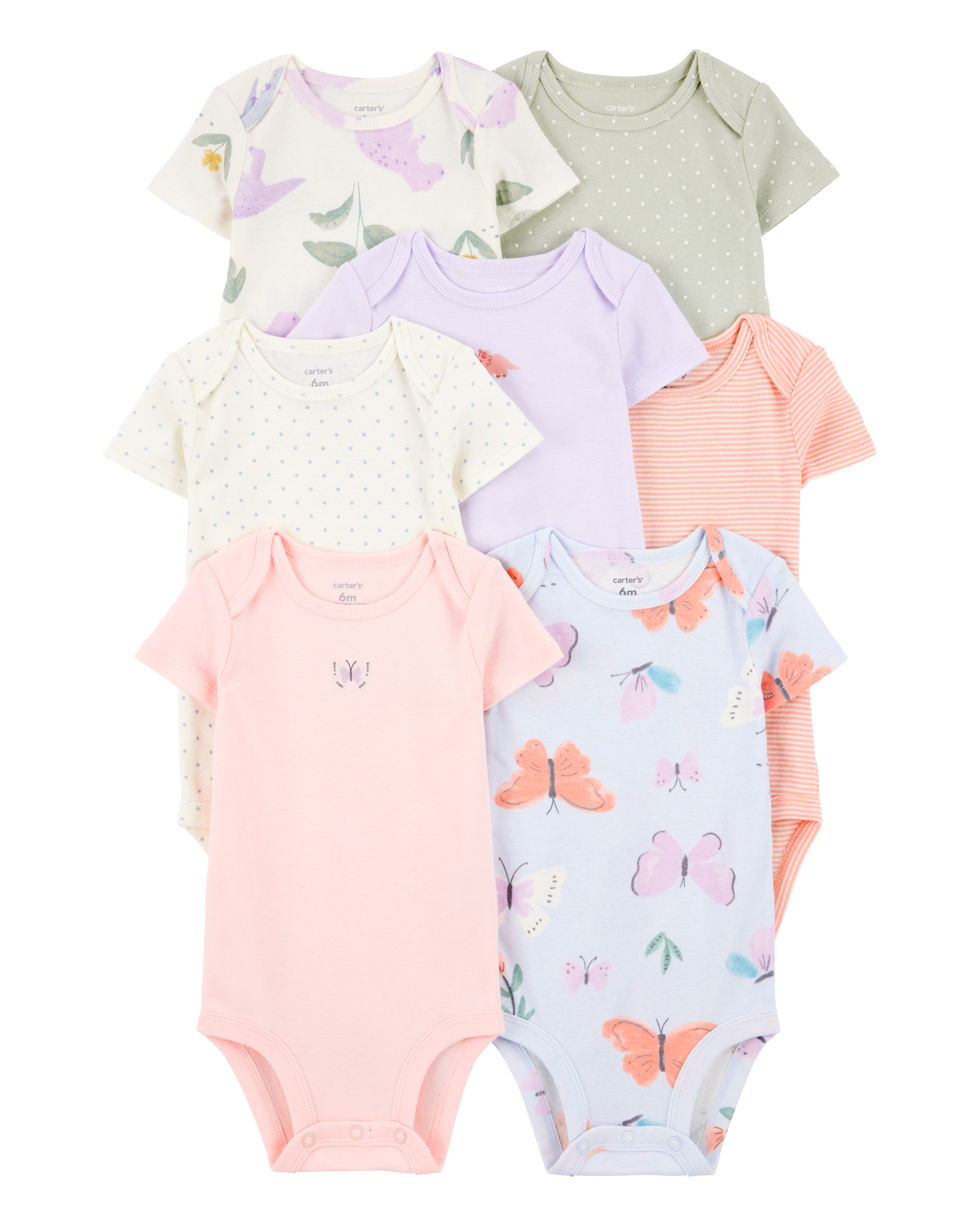 Baby Girl 7- Pack Short-Sleeve Original Bodysuits