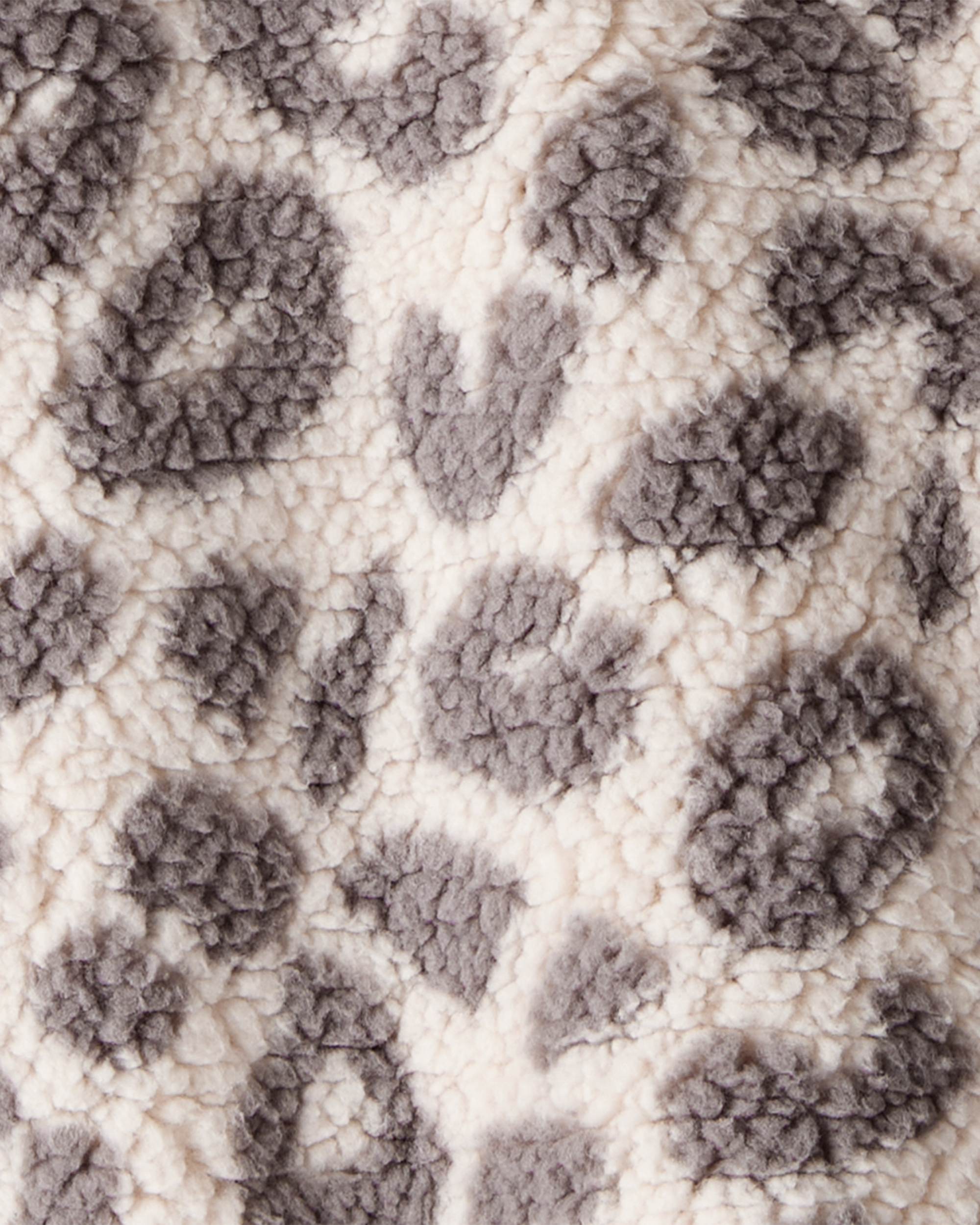 Toddler Girl Cheetah Sherpa Quarter-Snap Pullover - Brown