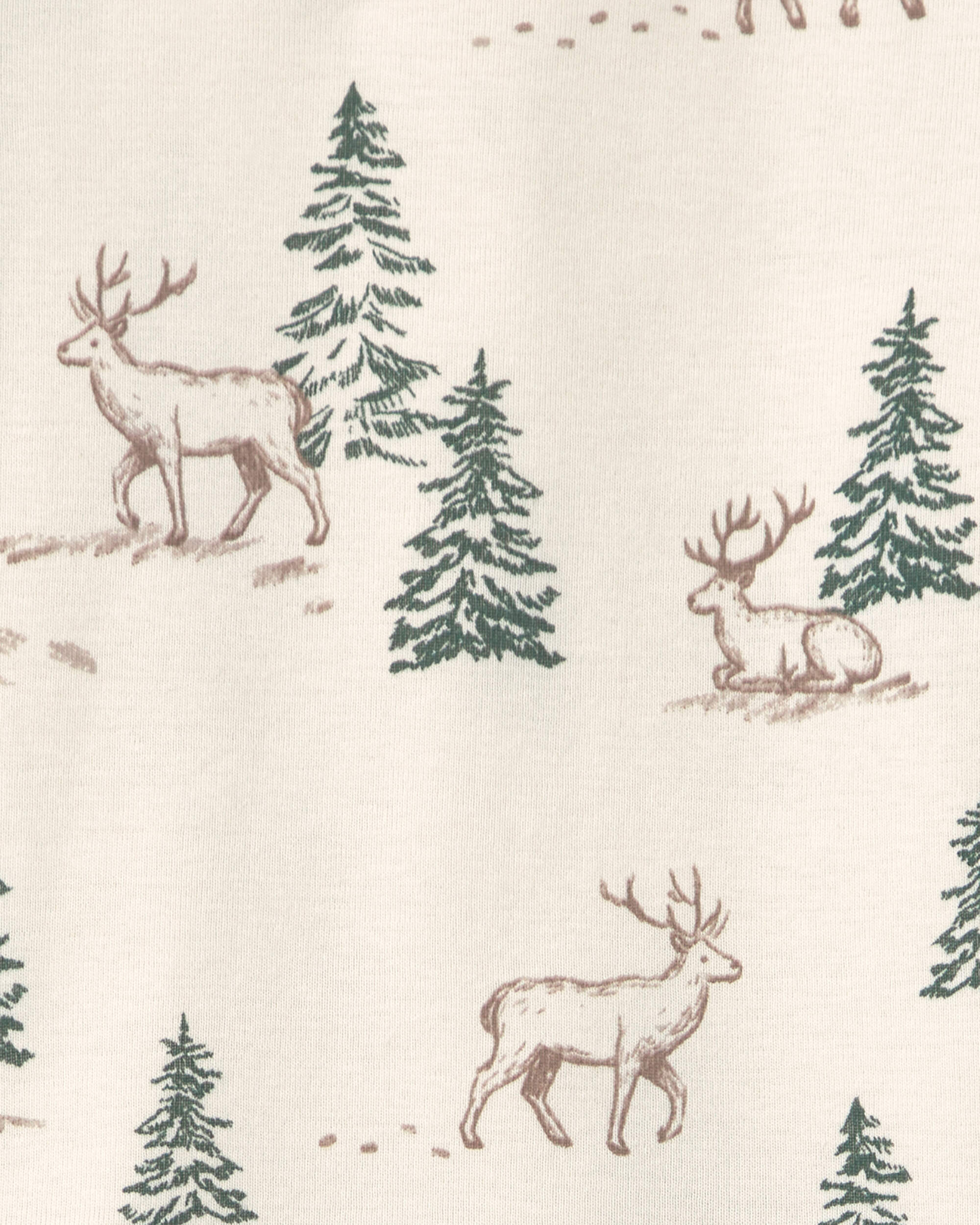 Toddler 2-Piece Organic Cotton Pyjamas Reindeer Forest