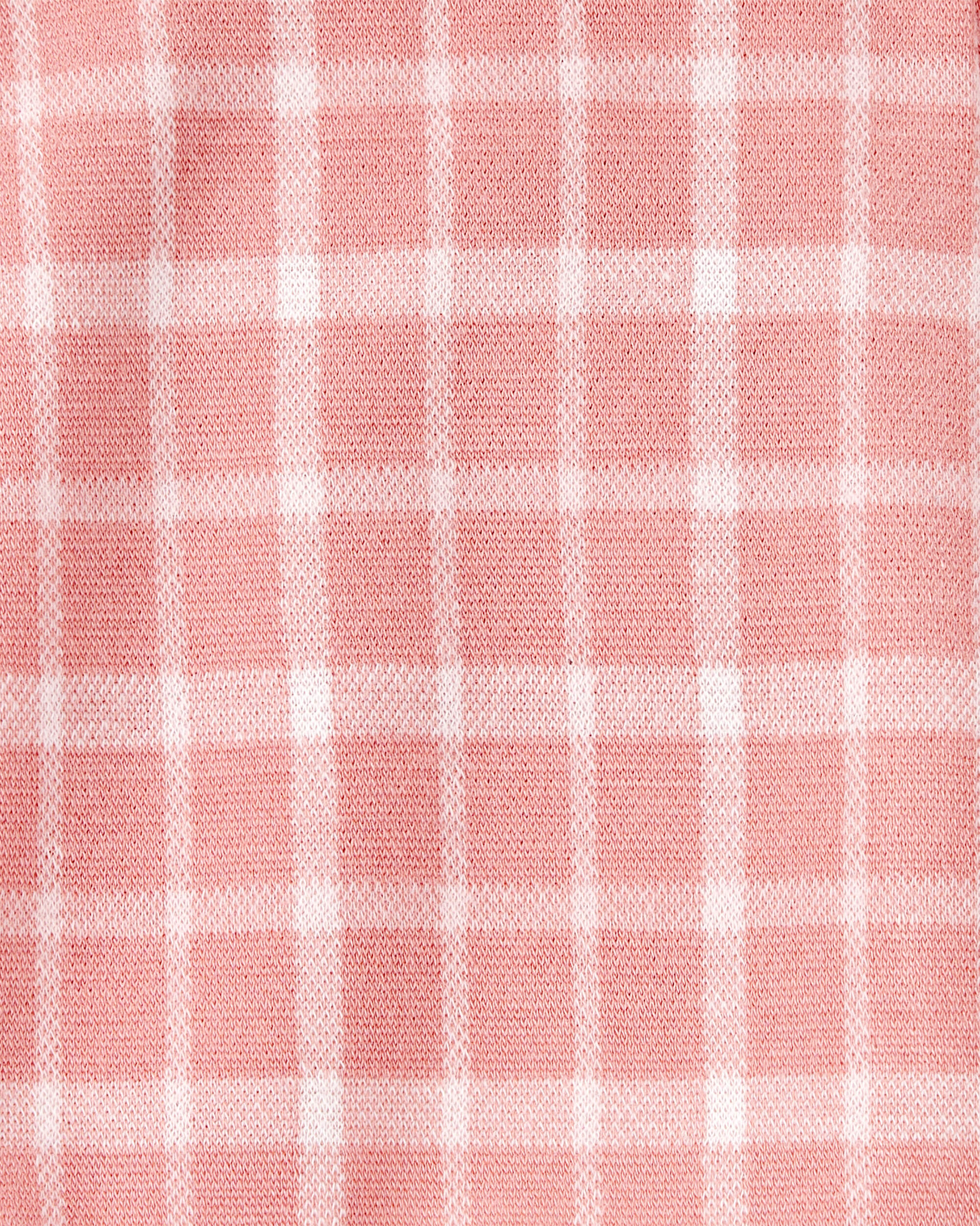 Toddler Girl Plaid Knit Skort - Pink