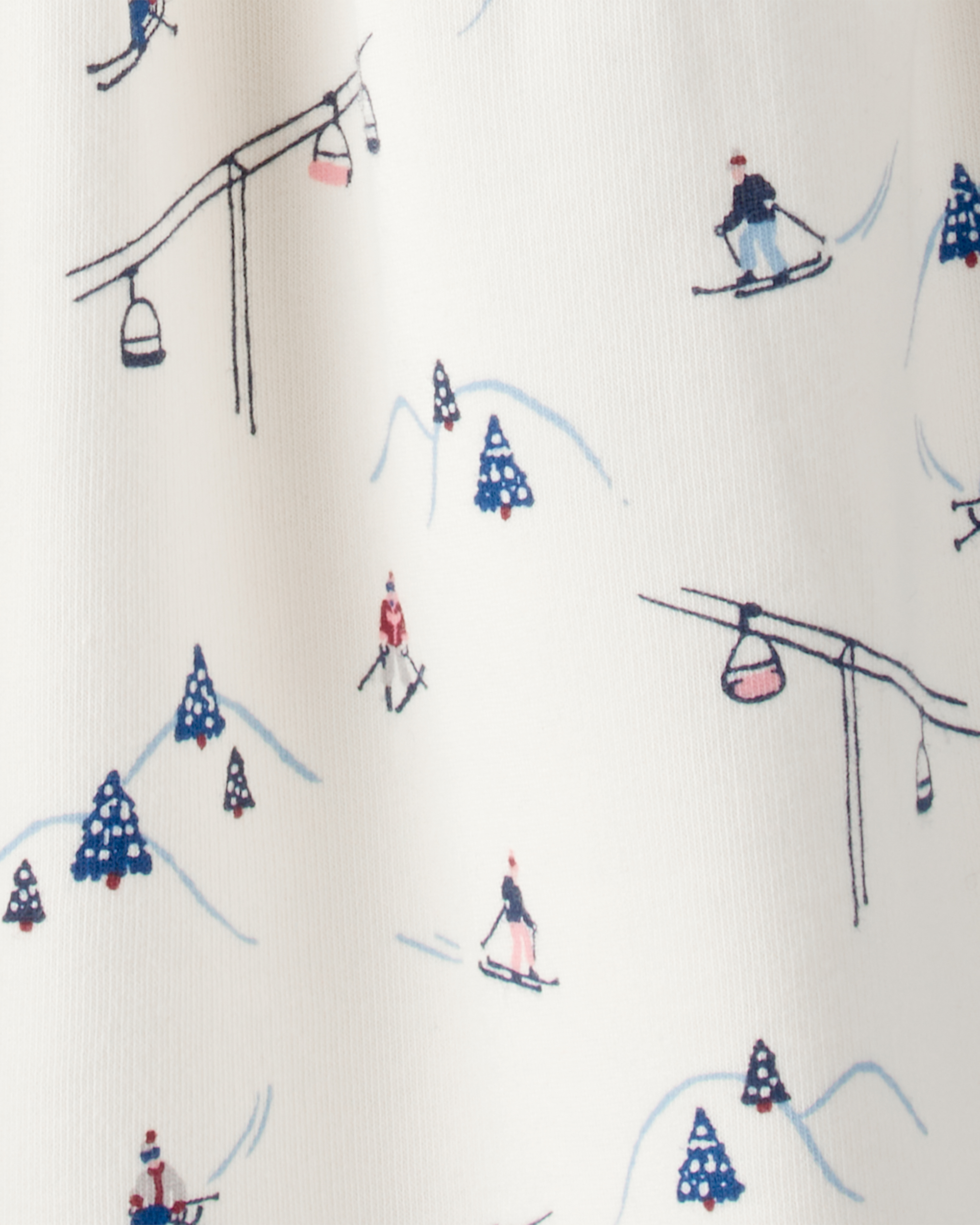 Toddler Girl French Terry Dress Made with Organic Cotton Snowy Slopes Print