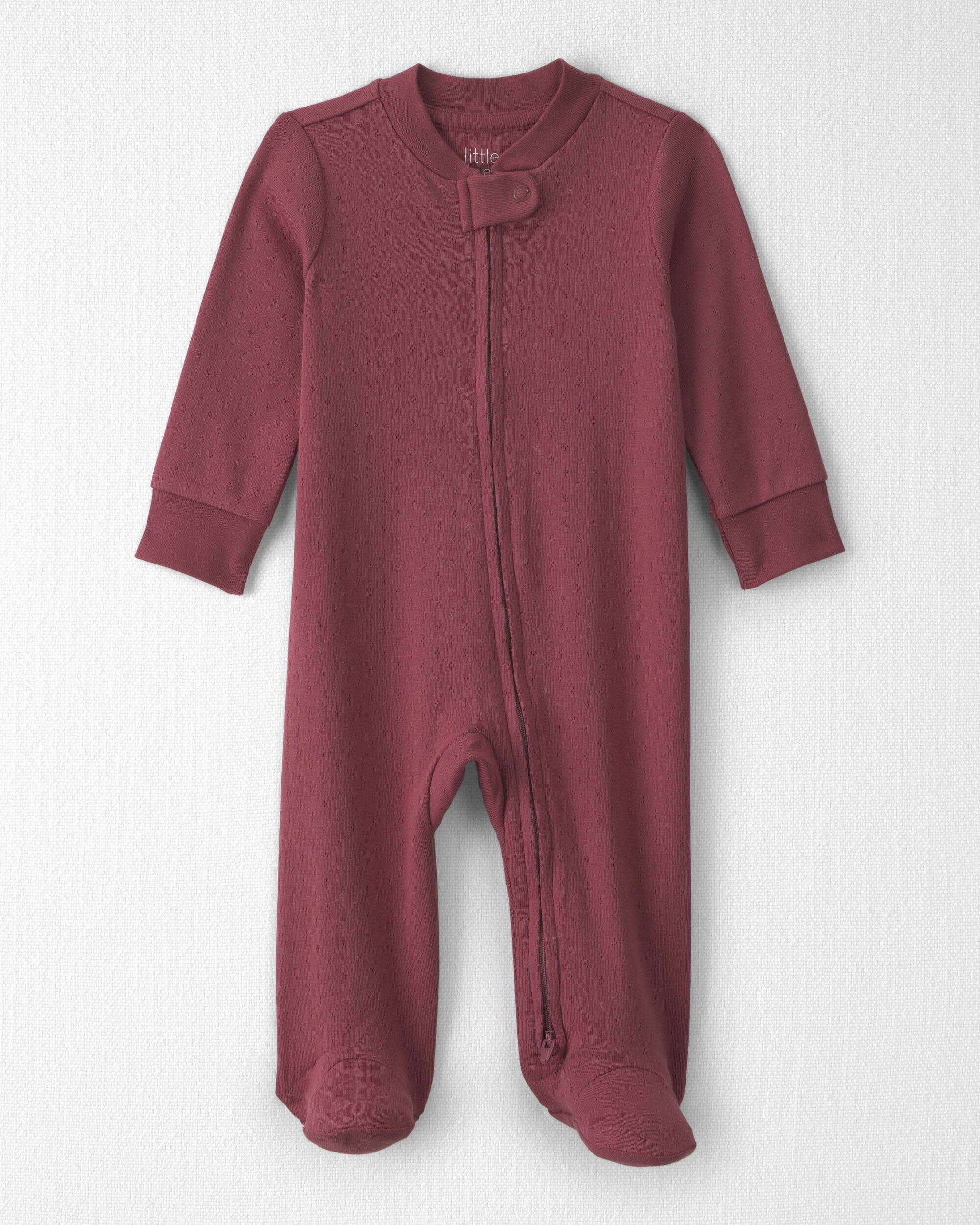Baby Girl Organic Cotton Pointelle Sleeper