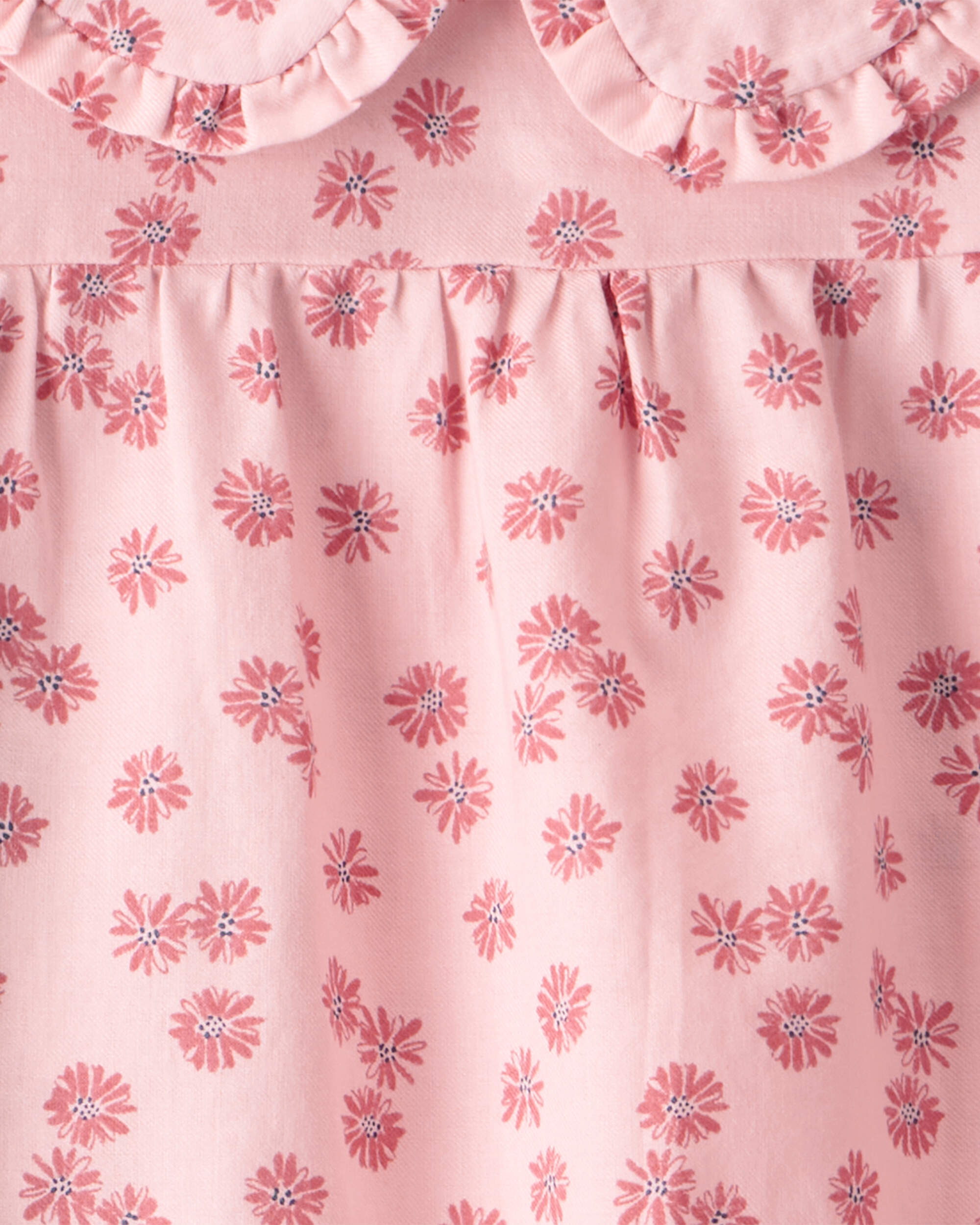 Toddler Girl 2-Piece Floral Top and Denim Pants Set