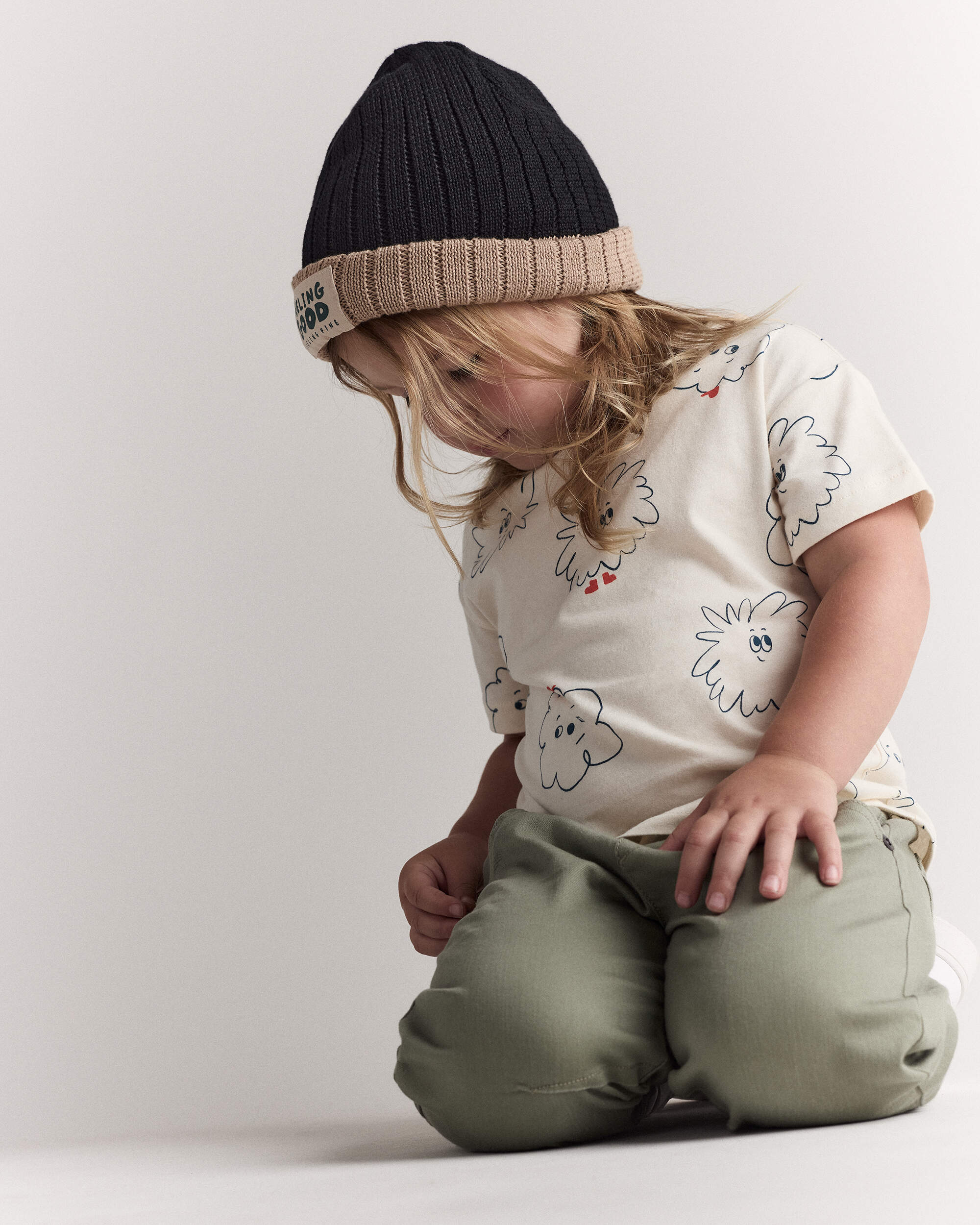 Toddler Squish Short-Sleeve Relaxed Graphic Tee - Cream