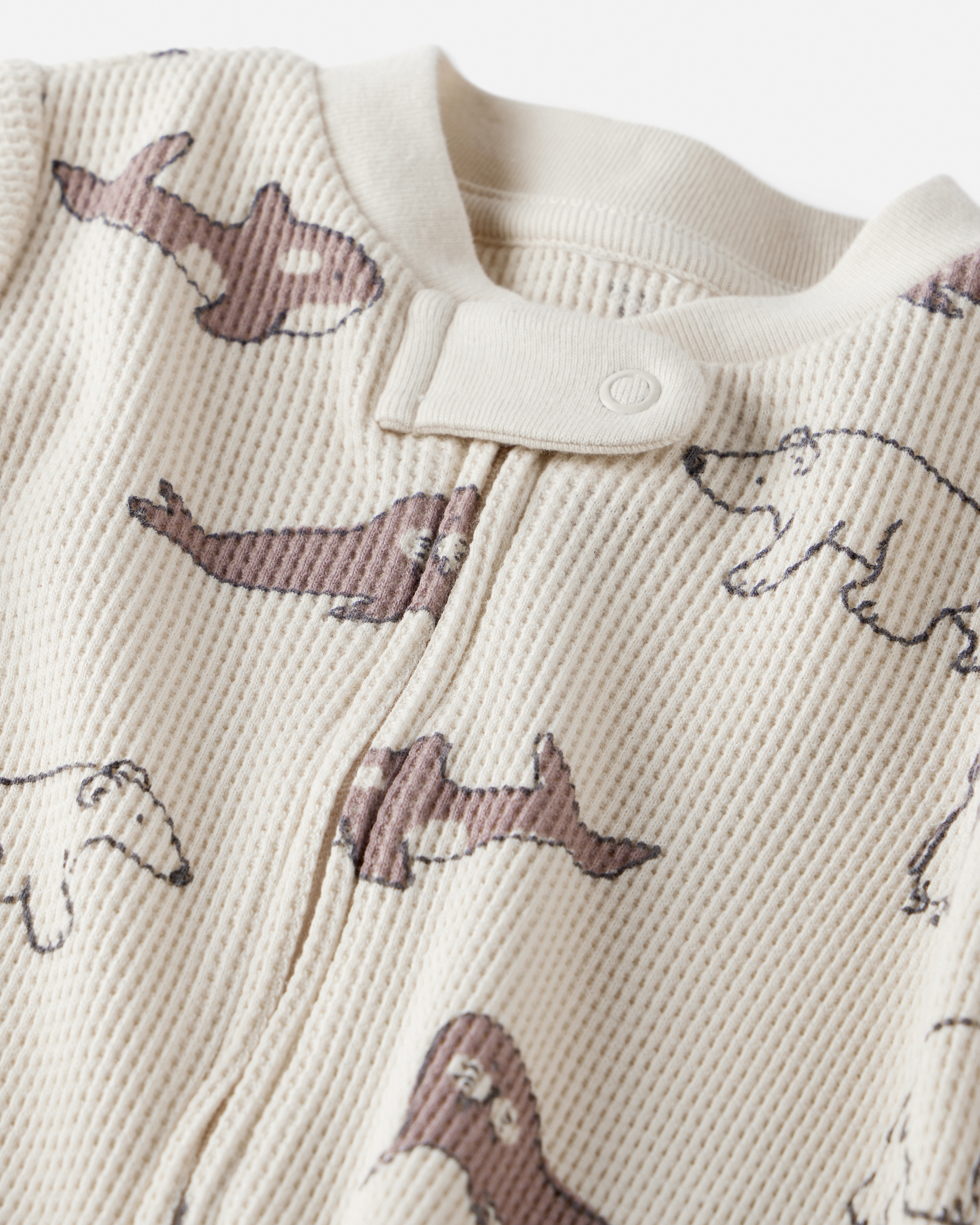 Baby Waffle Knit Sleep & Play Pyjamas Made with Organic Cotton Artic Friends Print
