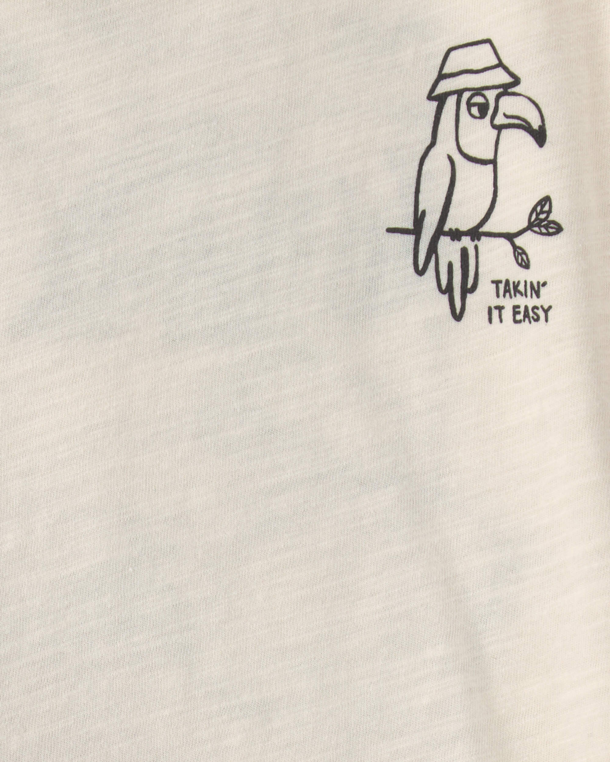 Toddler Boy Toucan Tropical Graphic Tee - Cream