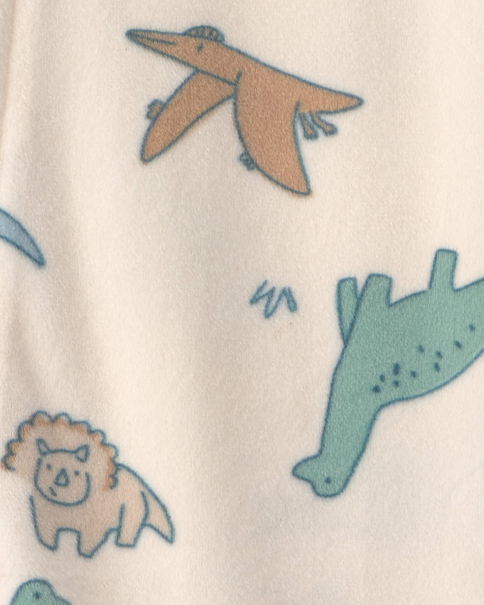 Toddler Boy 1-Piece Dino DreamPlush Snug Fit Pyjama - Cream