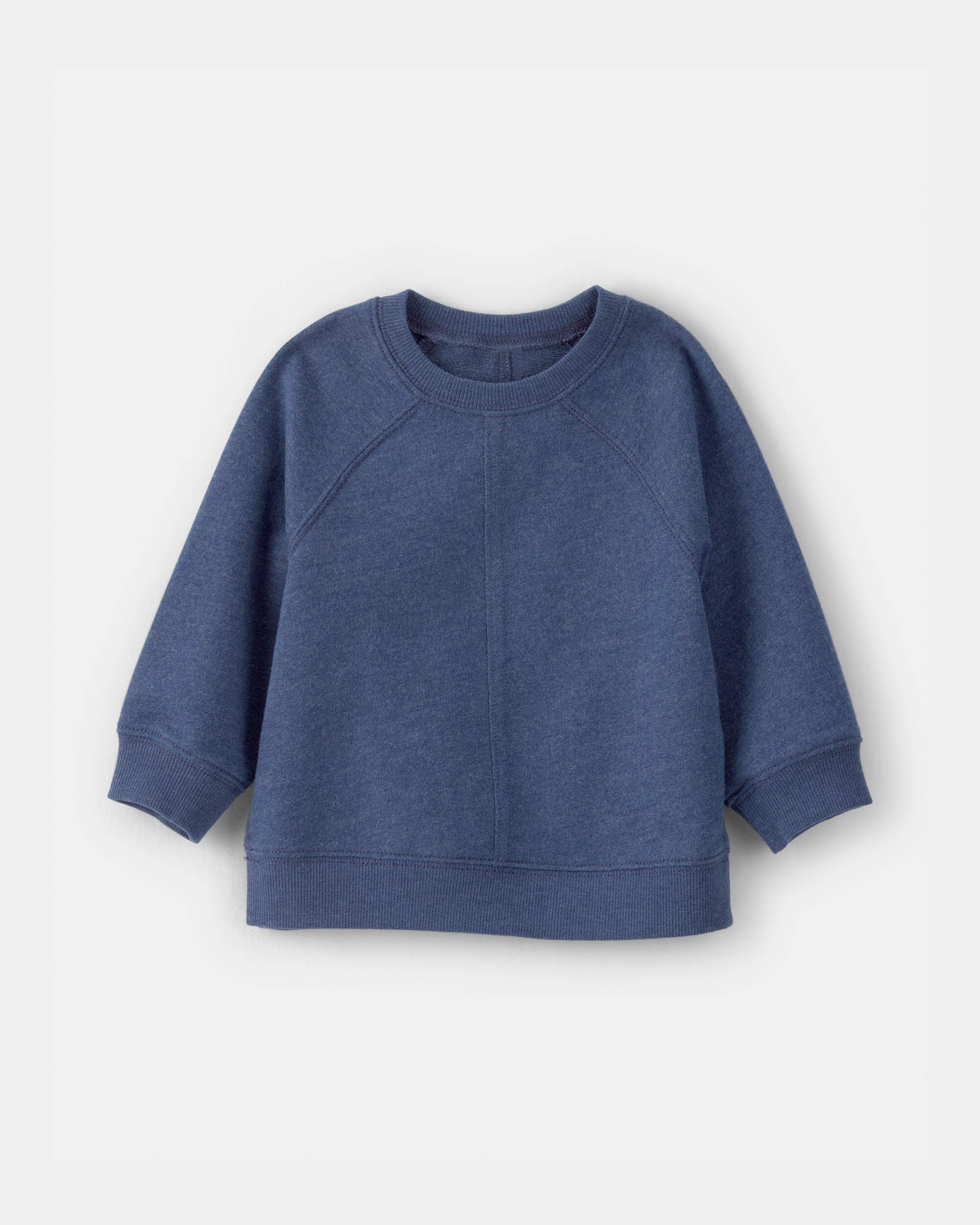 Baby Boy French Terry Pullover Sweatshirt - Blue