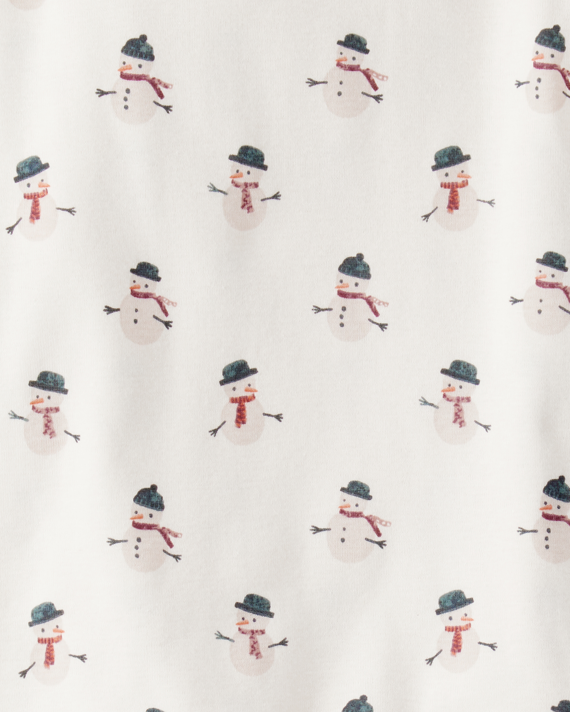 Kid Organic Cotton Snowman Print Pyjamas