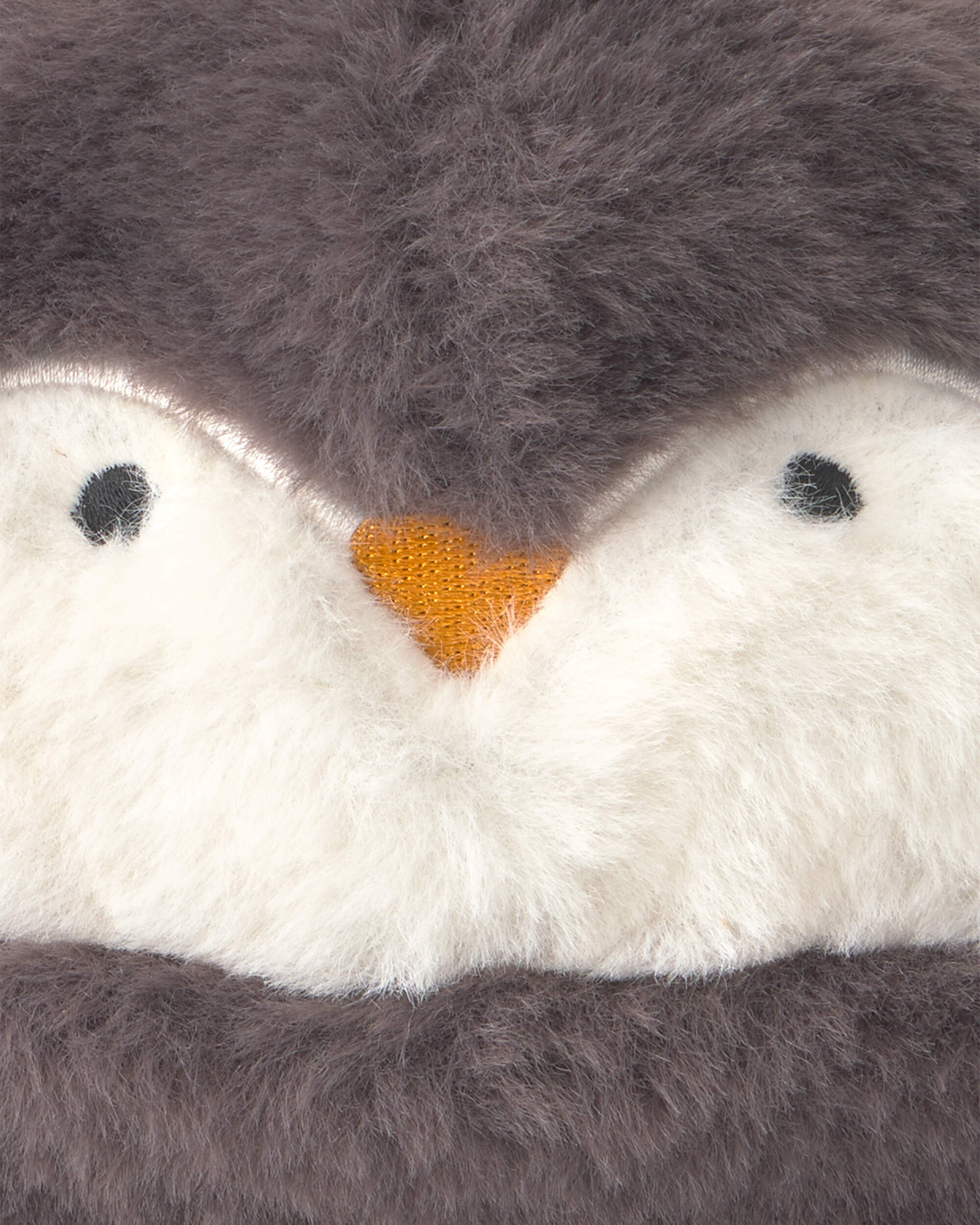 Baby Penguin Christmas Fleece Hat - Grey