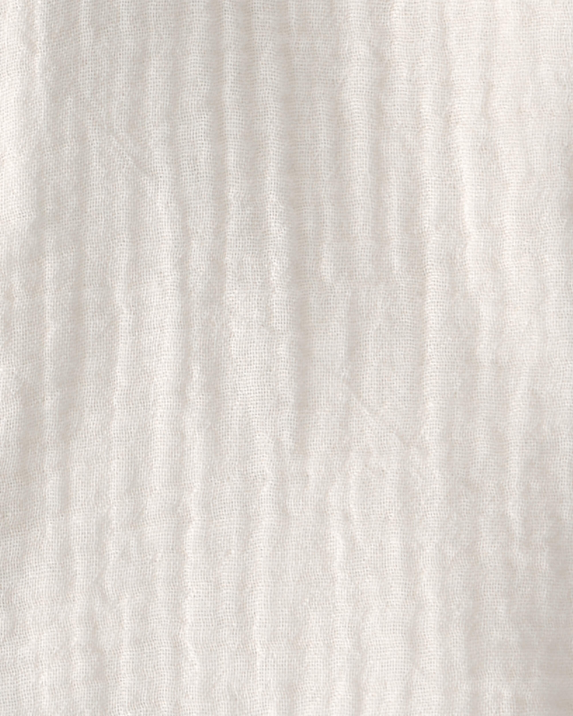 Baby Boy 2-Piece Organic Cotton Gauze Short Set Cream