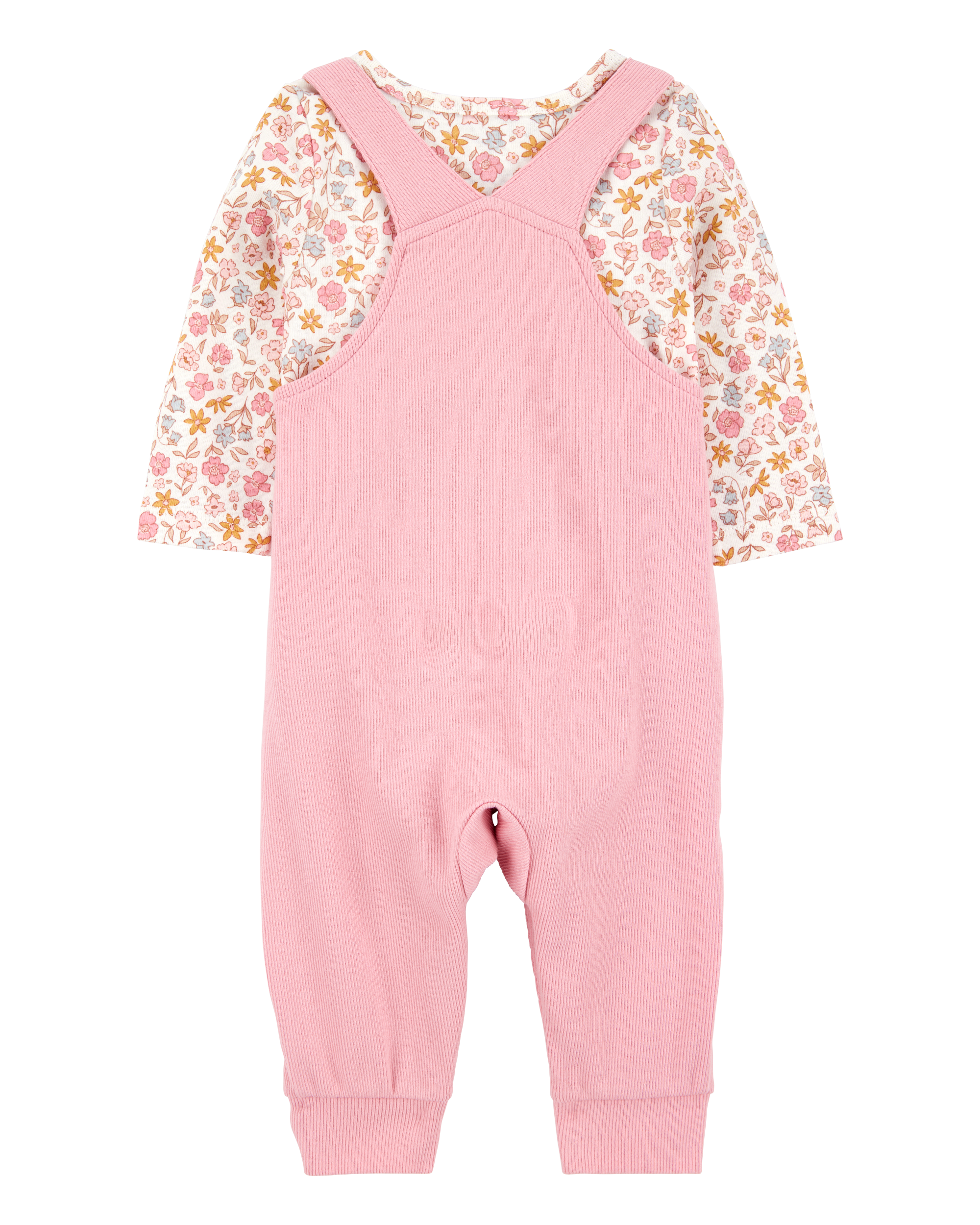 Baby 2-Piece Floral Long-Sleeve Tee & Coverall Set