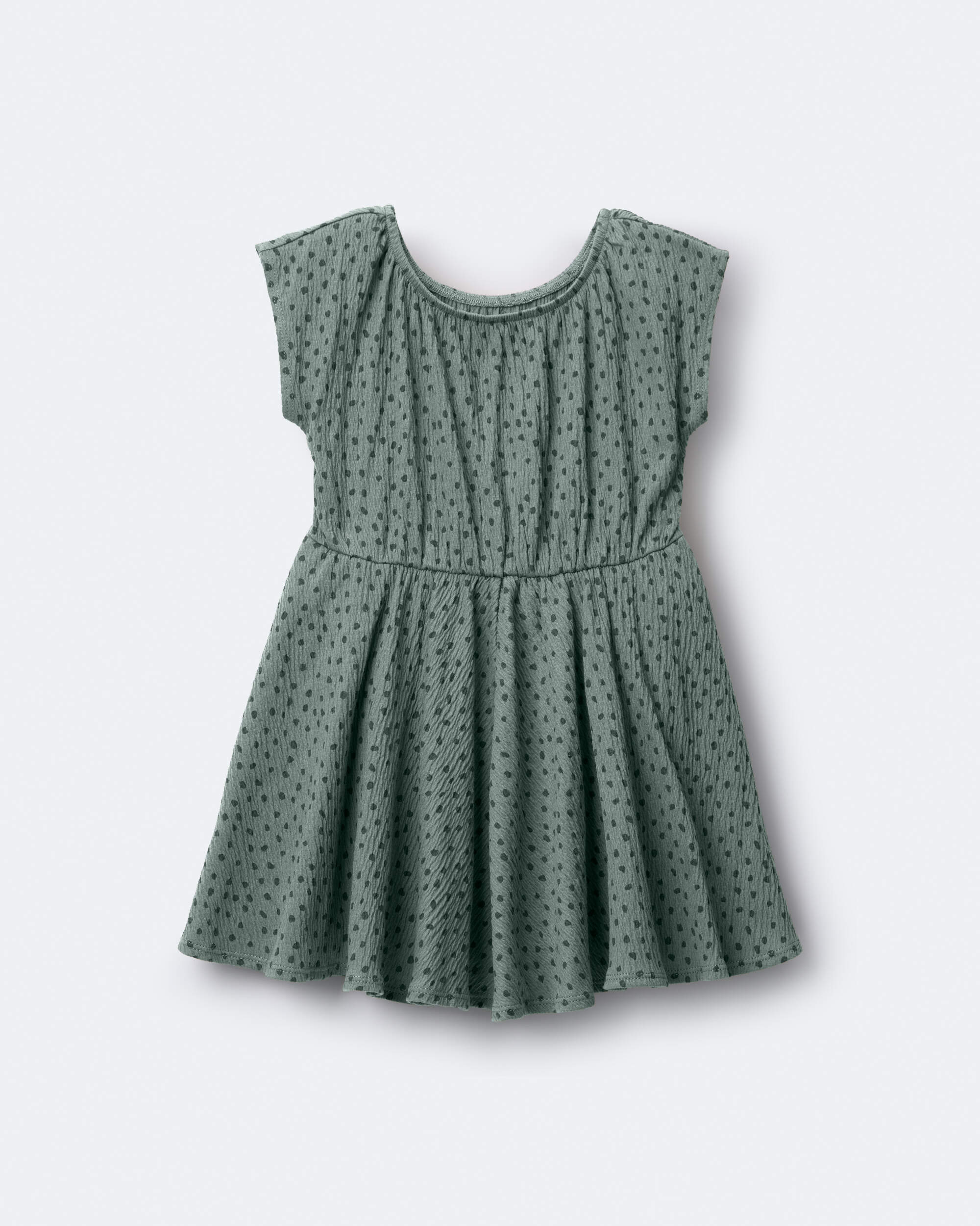 Toddler Girl Avenue Twirl™ Dress Dot Print - Olive