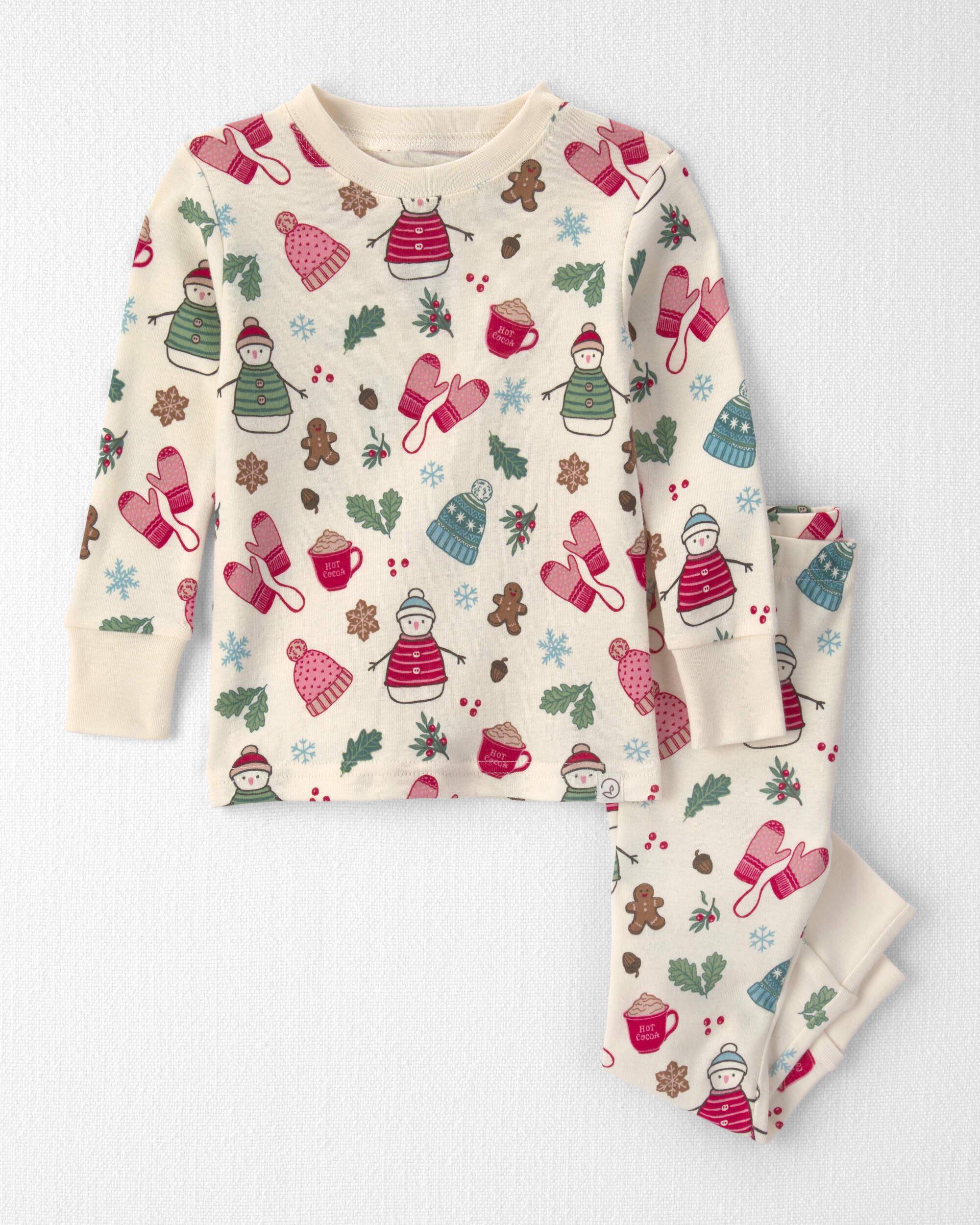 Baby Girl 2-Piece Organic Cotton Pyjamas Winter Wonderland
