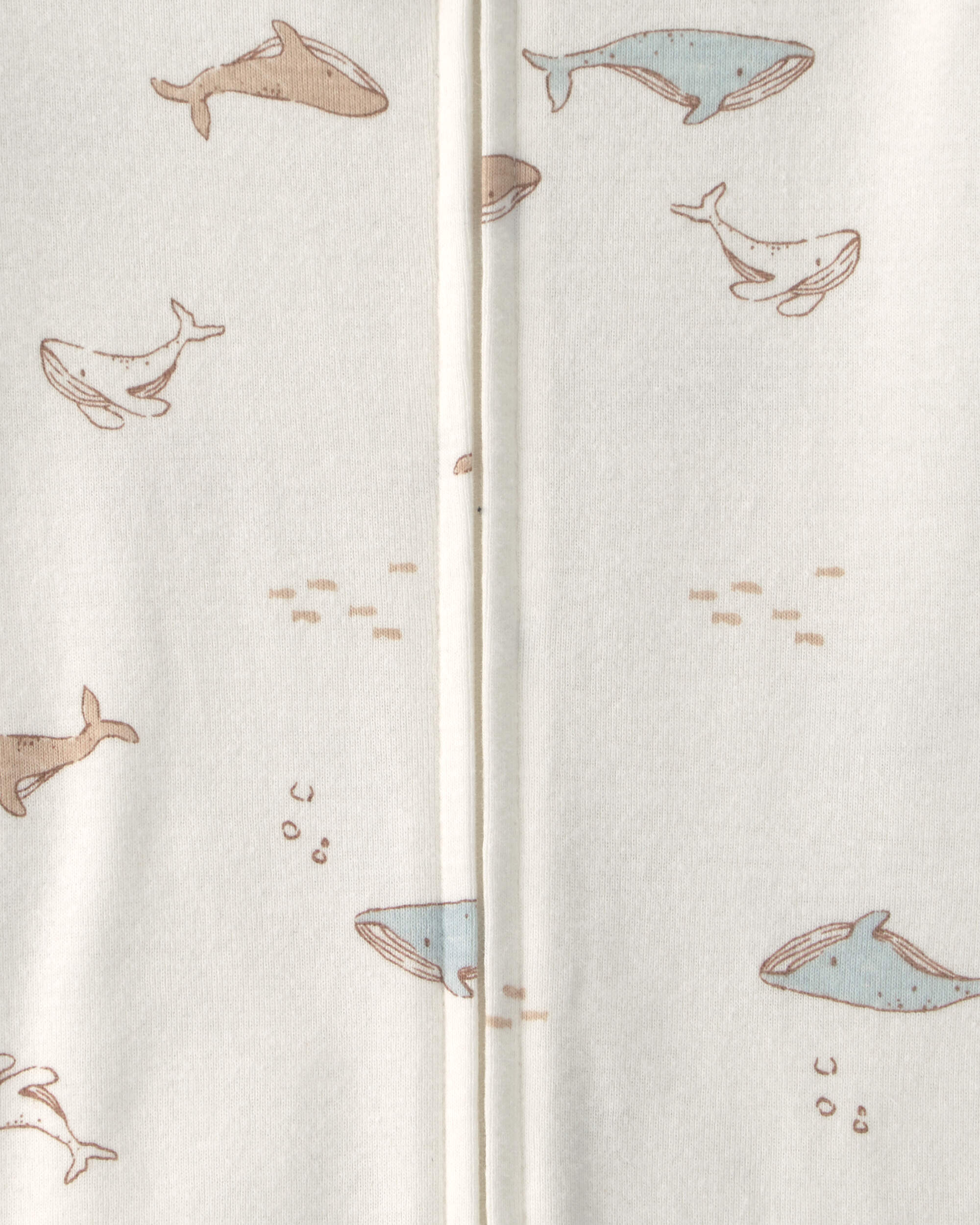 Baby Whale 100% Cotton 1-Piece Romper Pyjama - Ivory