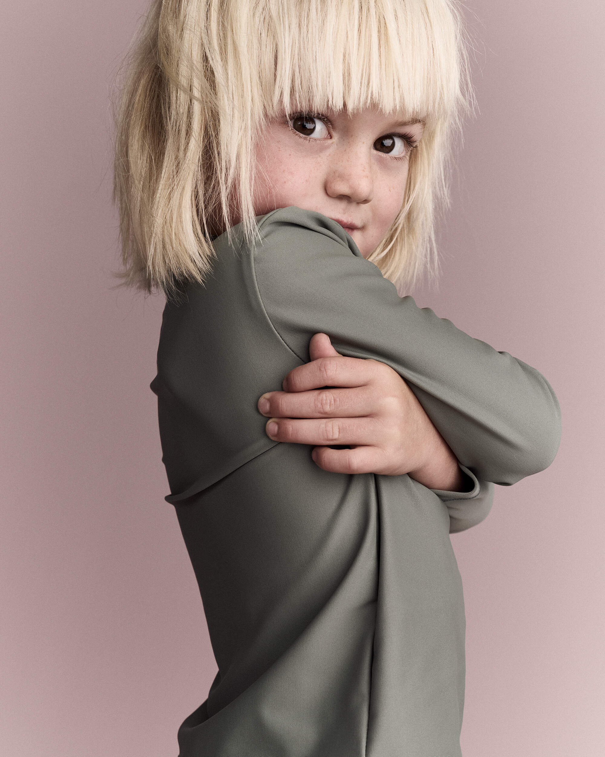 Toddler Half-Zip Long-Sleeve Rashguard - Sage