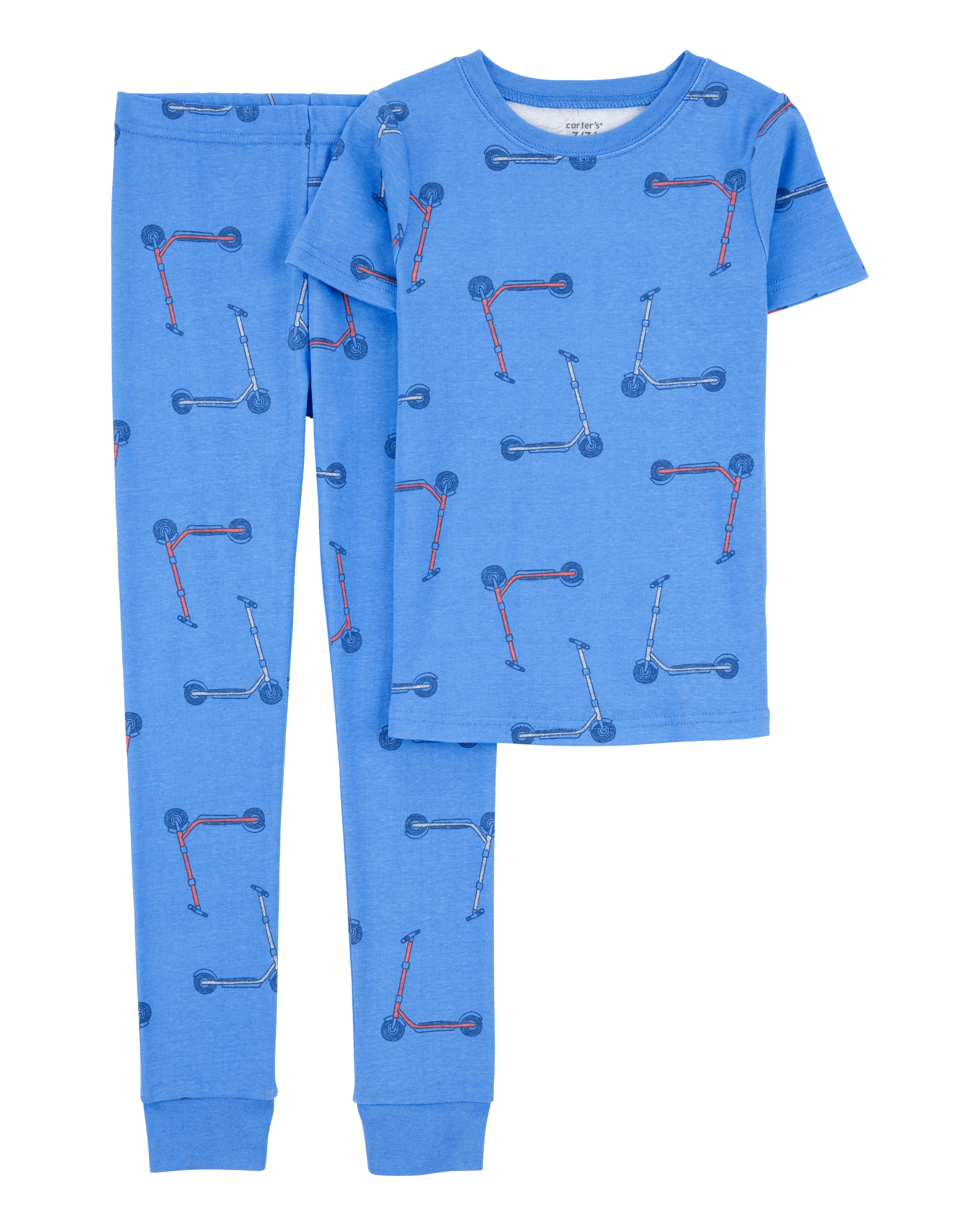 Kid 2-Piece Scooter Print 100% Snug Fit Cotton Pyjamas