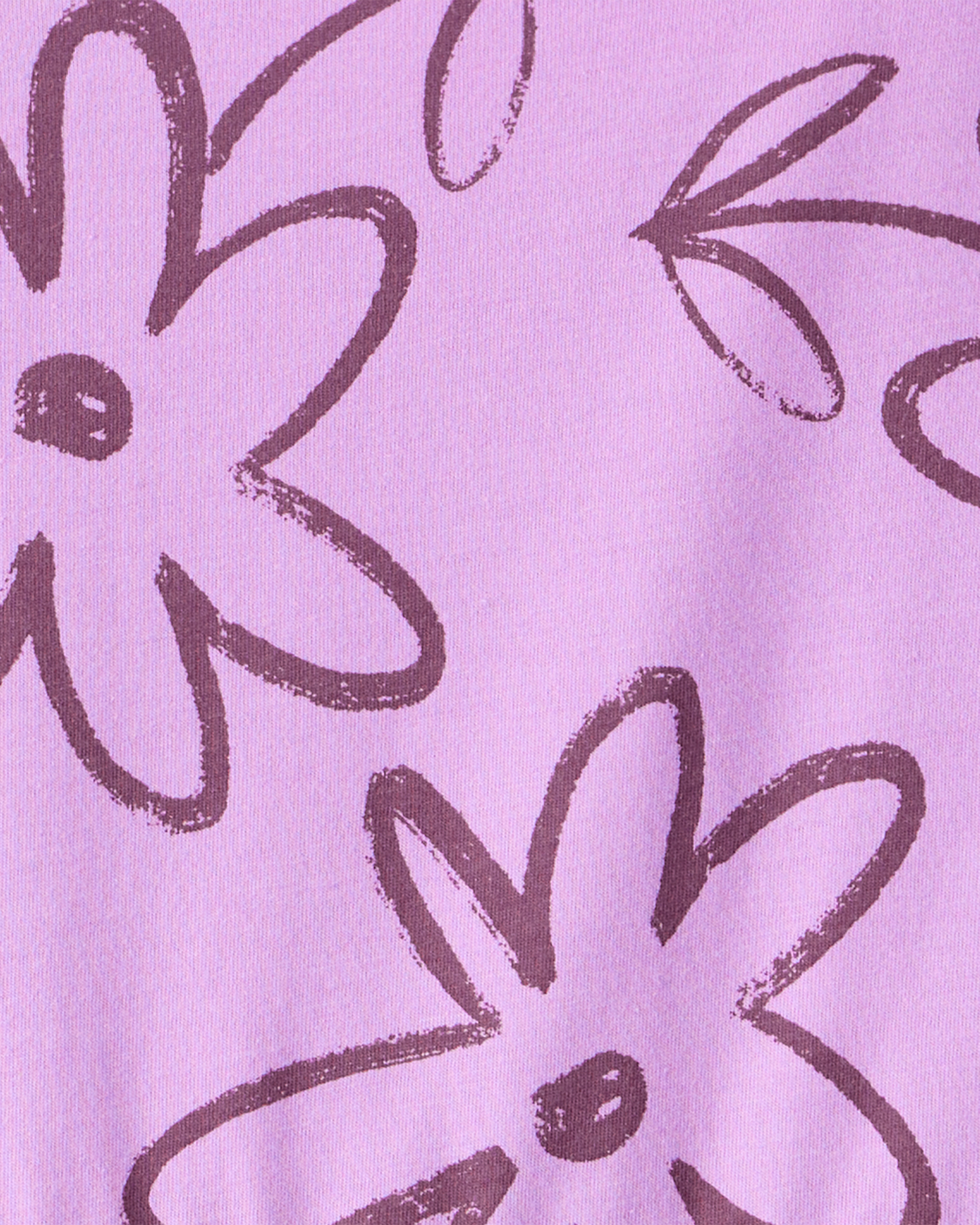 Girls Floral Long-Sleeve Dress - Purple