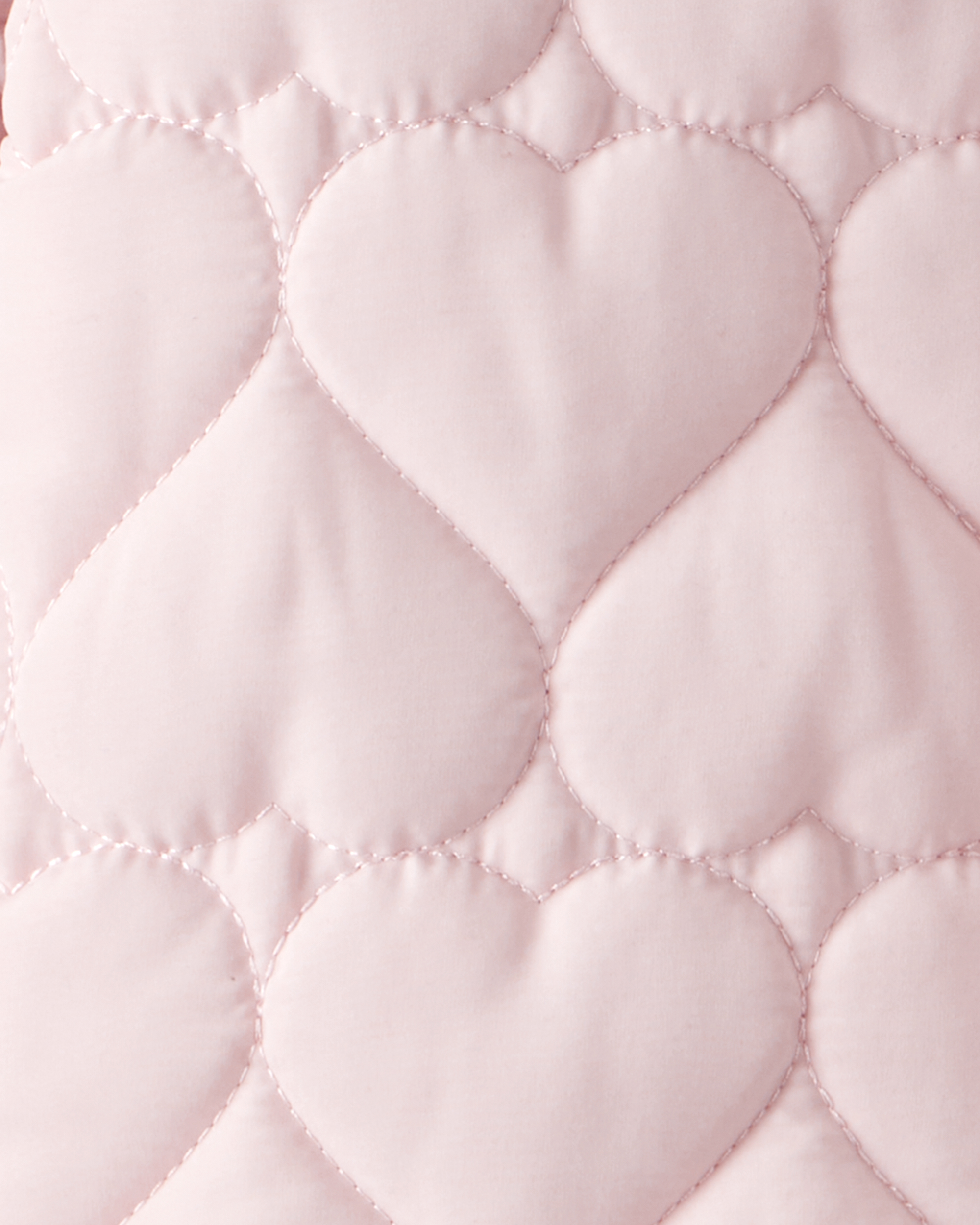Baby Girl 1-Piece Heart Quilted Pram Snowsuit - Pink