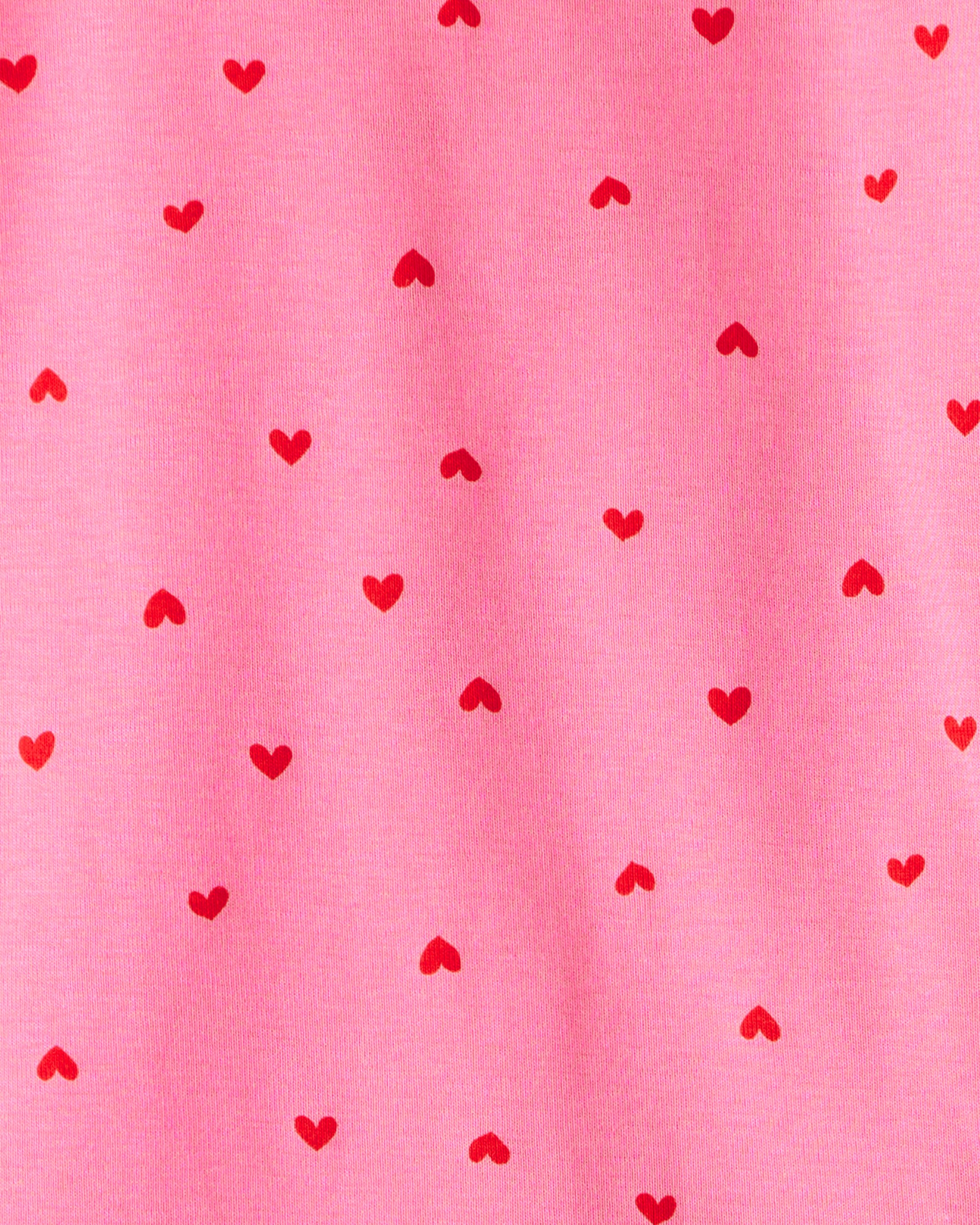 Baby Girl Cherry & Heart 100% Cotton Snug Fit 4-Piece Pyjamas - Pink/White