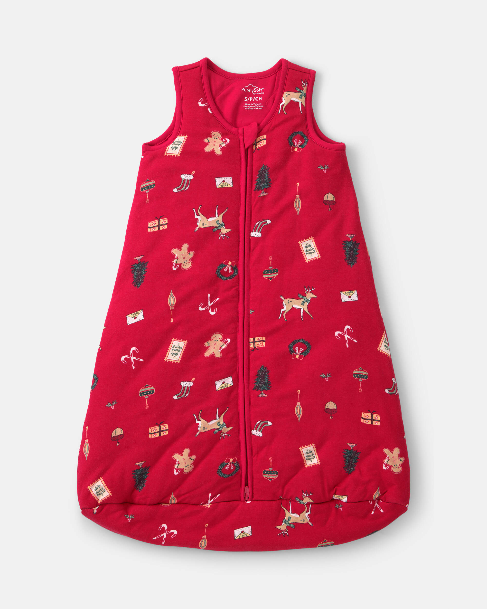 Baby Christmas 2-Way Zip PurelySoft™ Wearable Blanket - Red