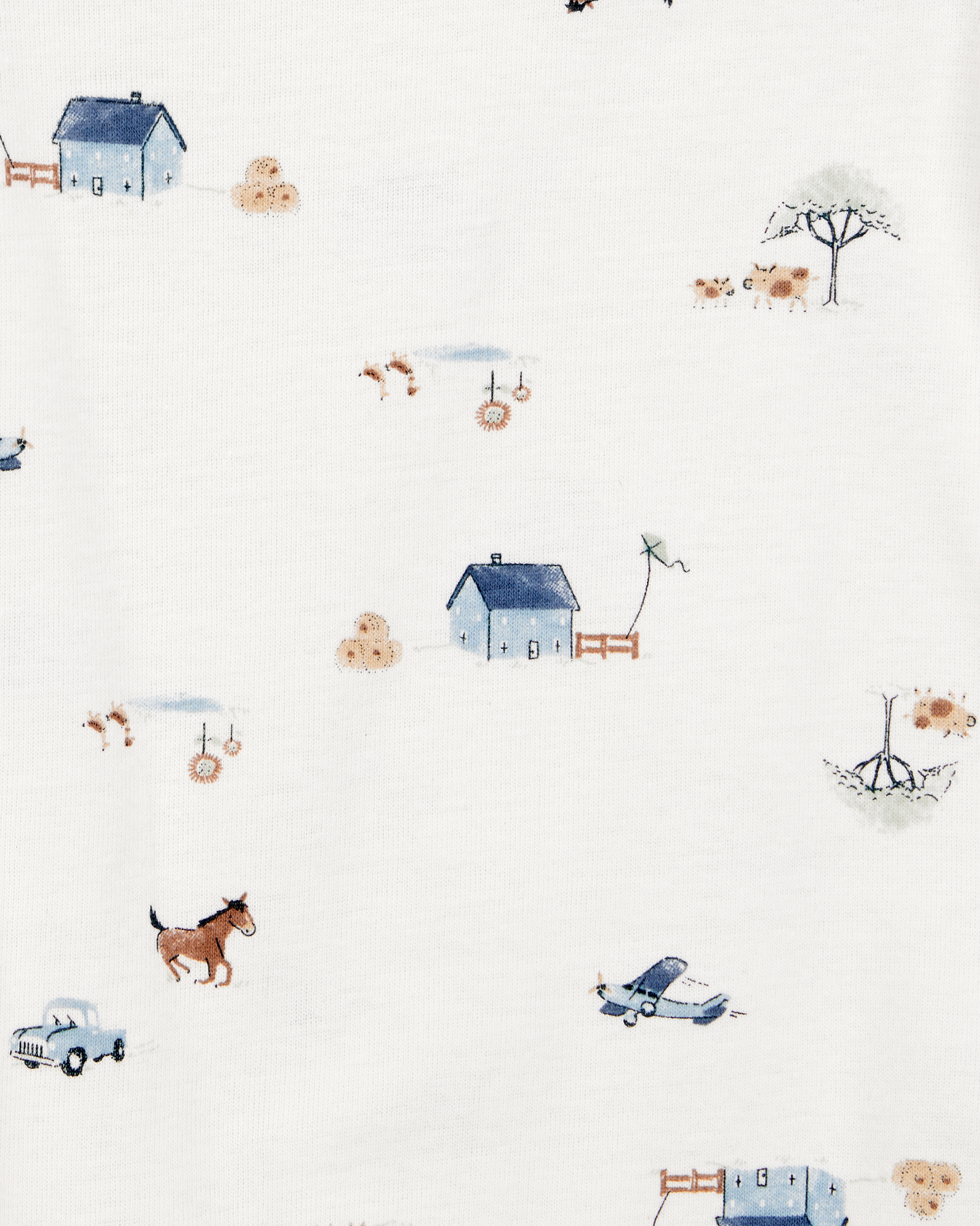 Baby 3-Piece Barn Print Little Cardigan Set