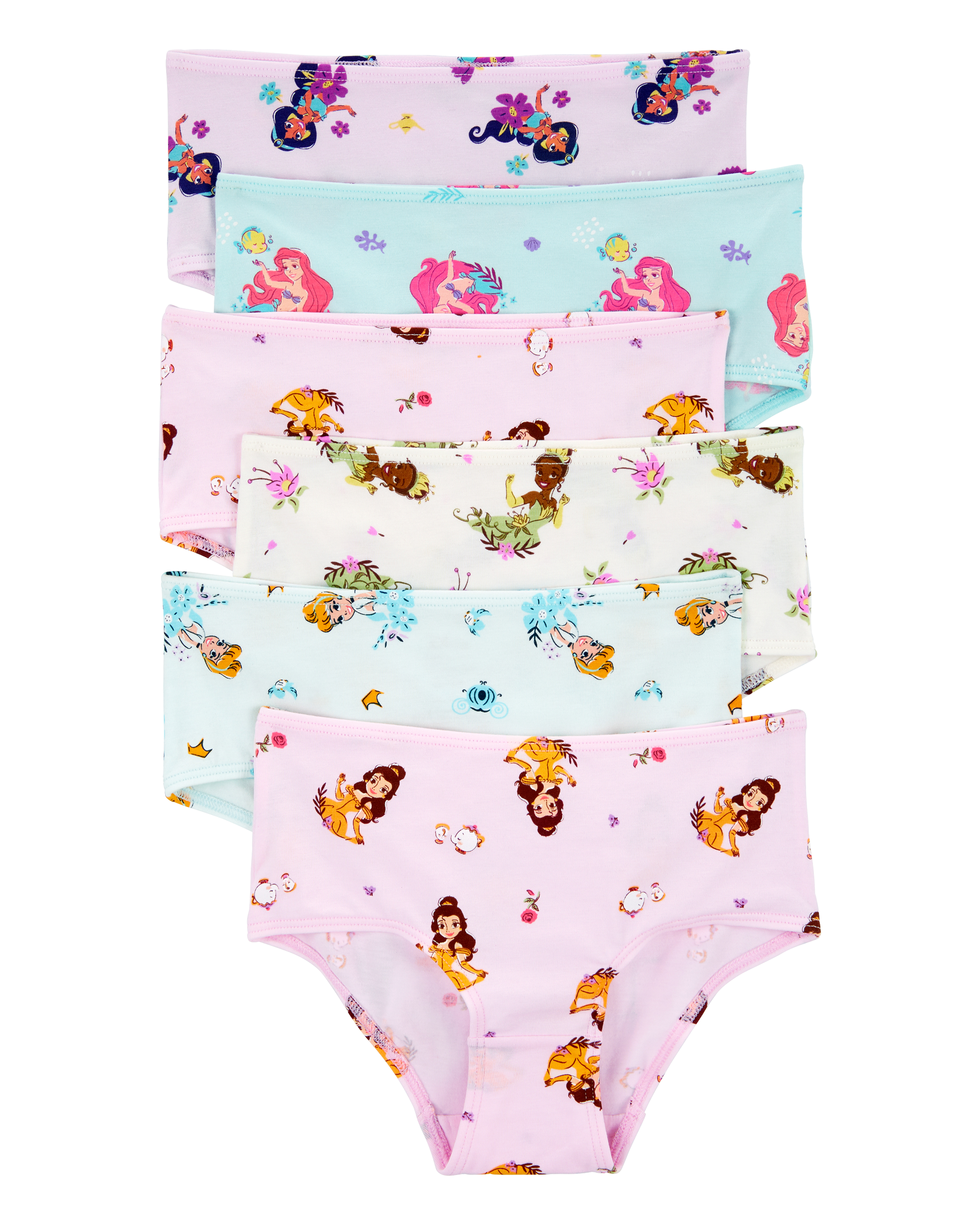 Toddler 6-Pack Disney Princesses Stretch Cotton Underwear