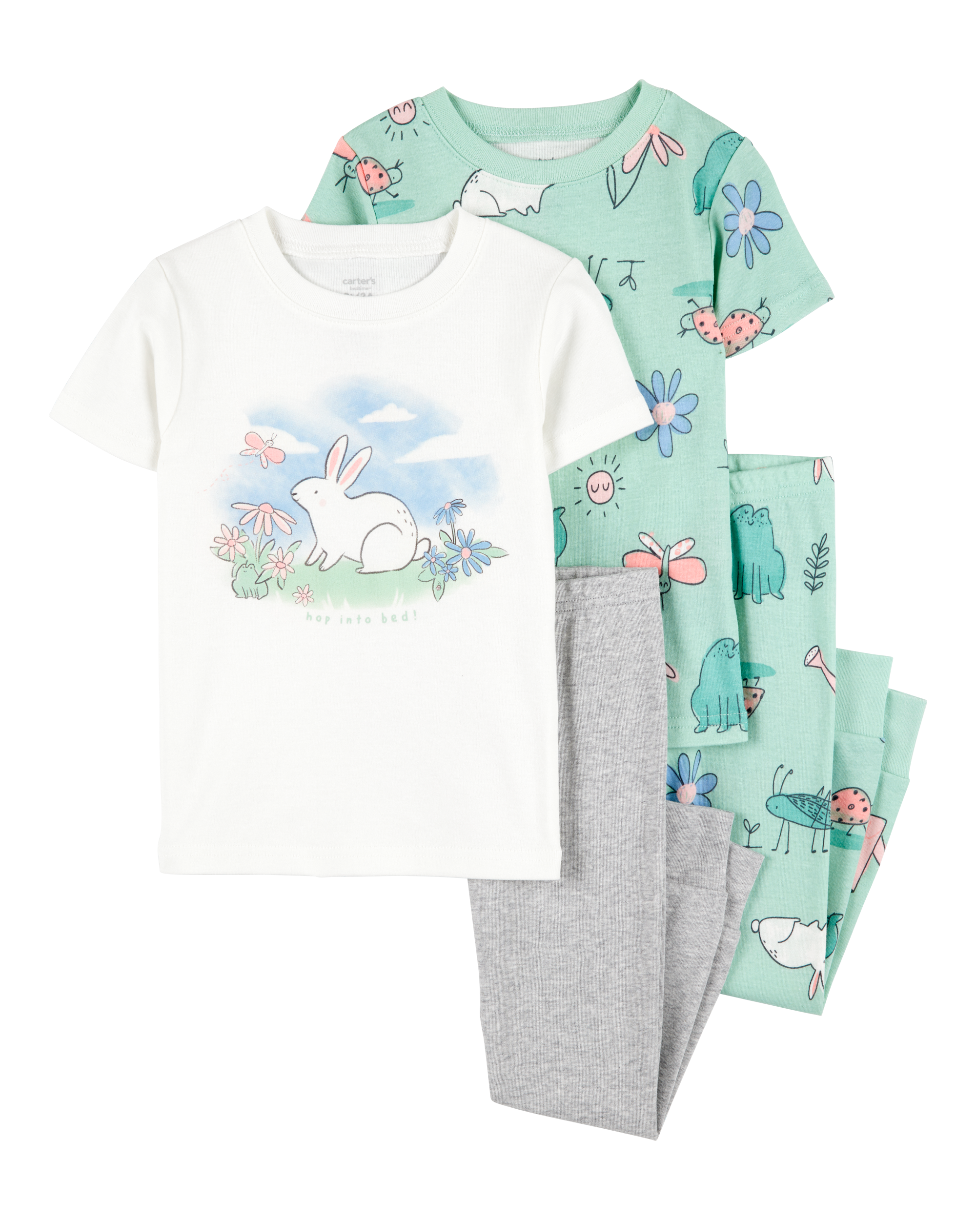 Toddler 4-Piece Bunny Cotton Pyjamas