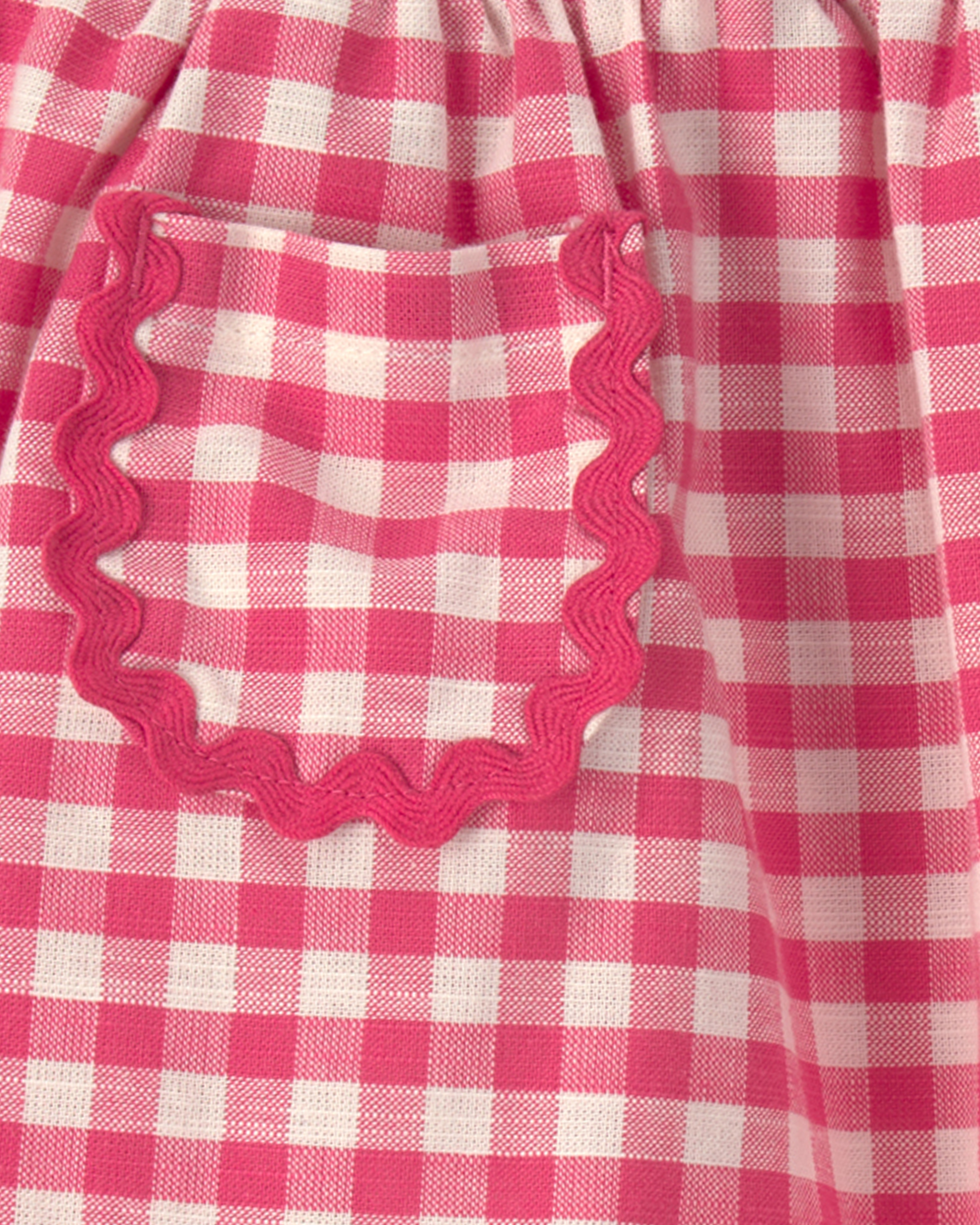 Baby Girl Gingham Pocket Skort – Red