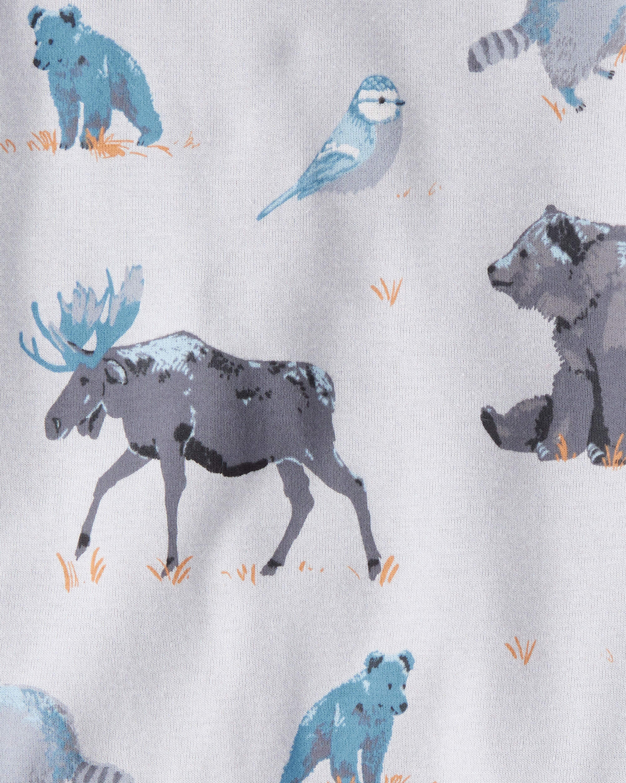 Toddler Organic Cotton Pyjamas Midnight Forest Print
