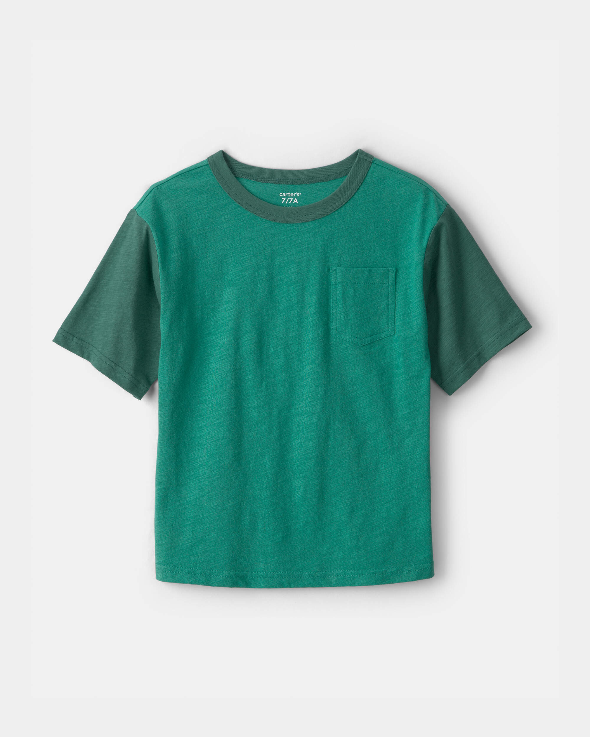 Boys Colorblock Pocket T-Shirt - Green