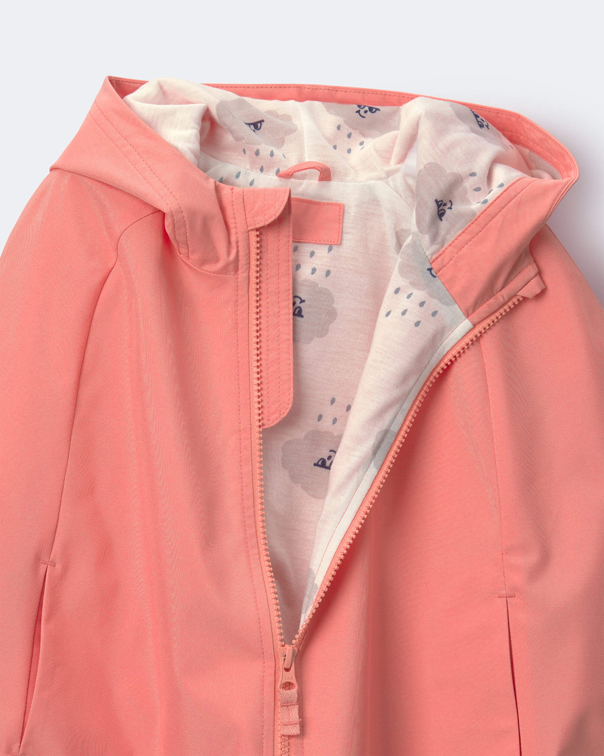 Toddler Girl Rain Poncho - Coral