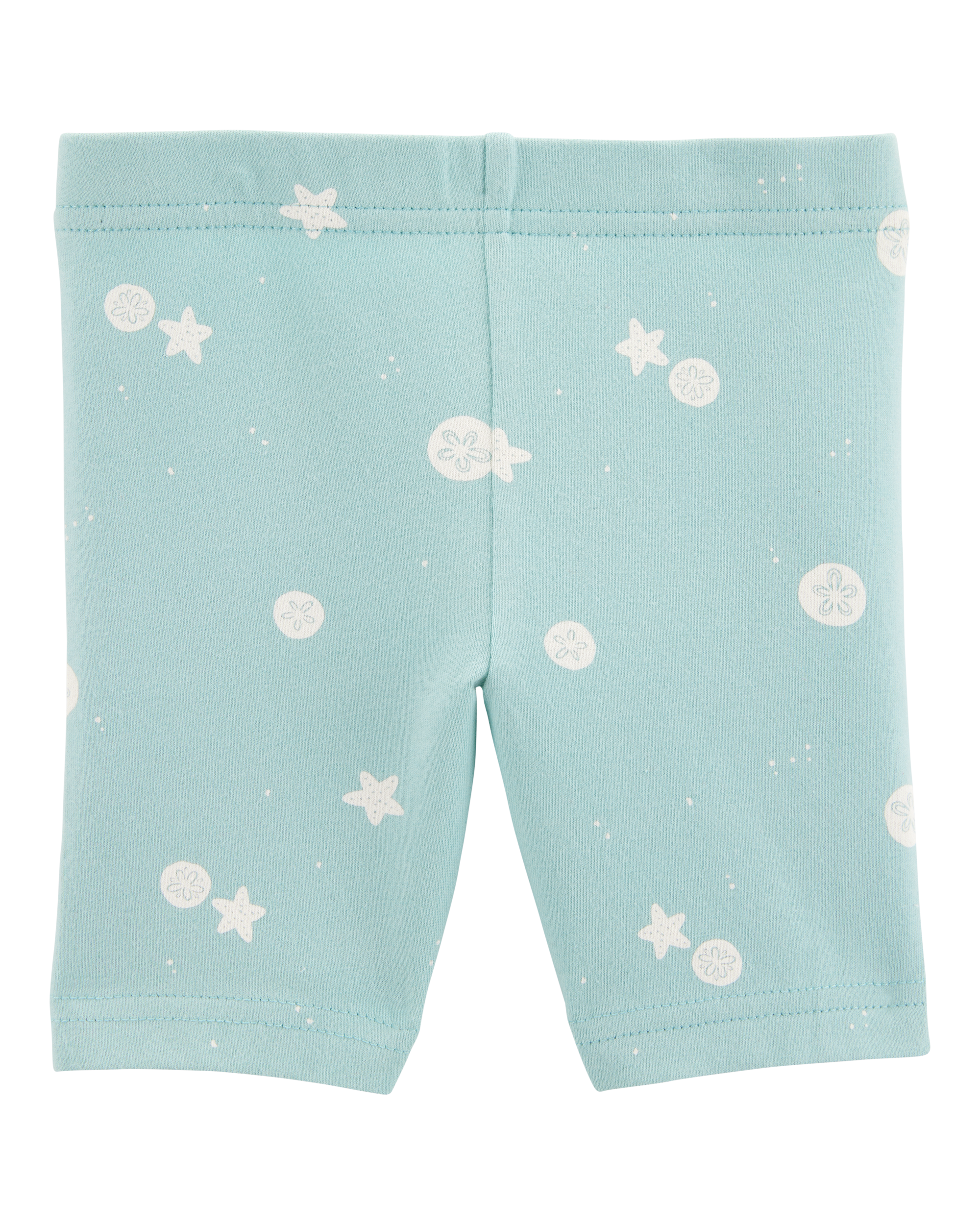 Baby Girl Sea Print Bike Shorts - Green