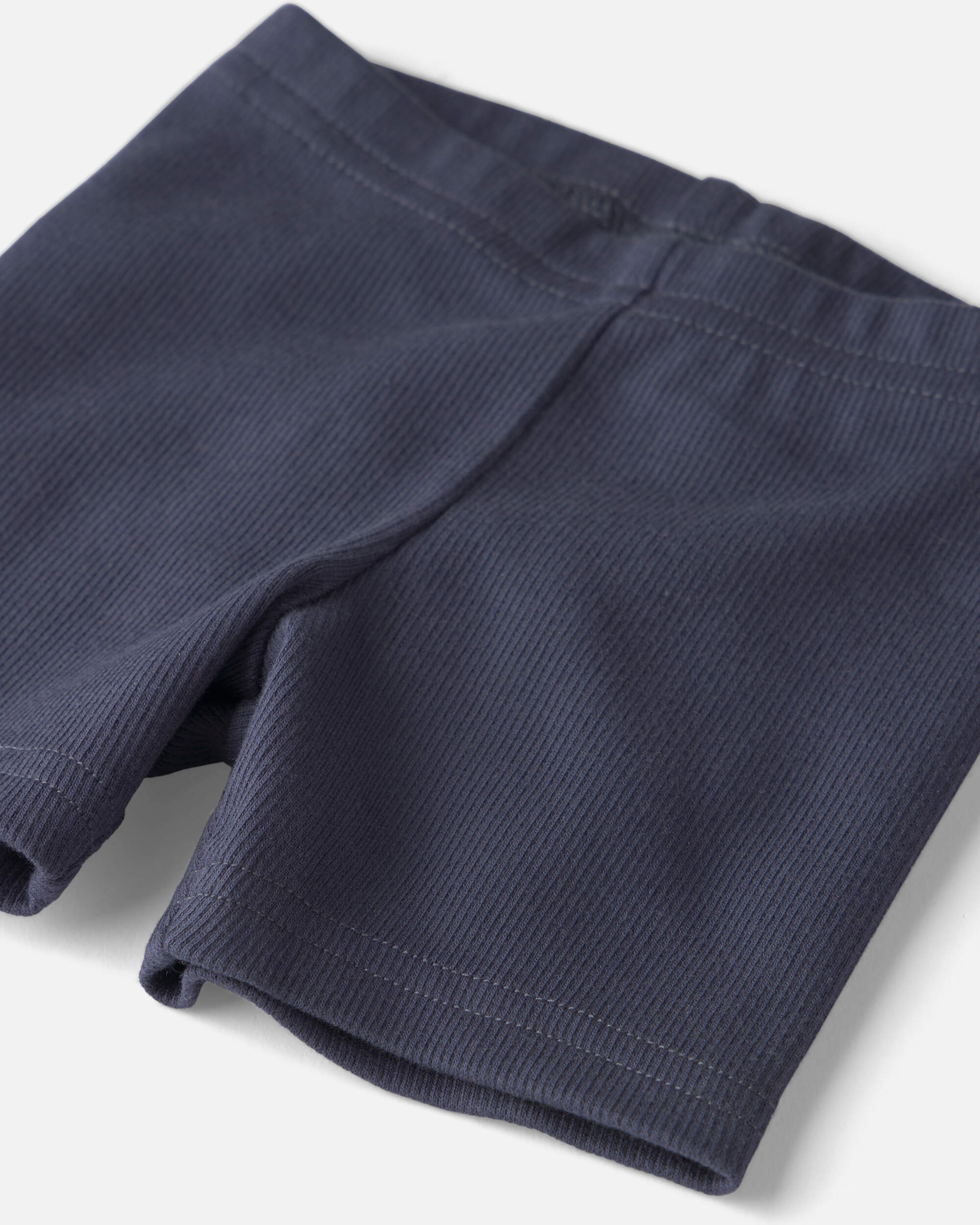 Baby Girl 2-Pack Organic Cotton Ribbed Pedal Shorts