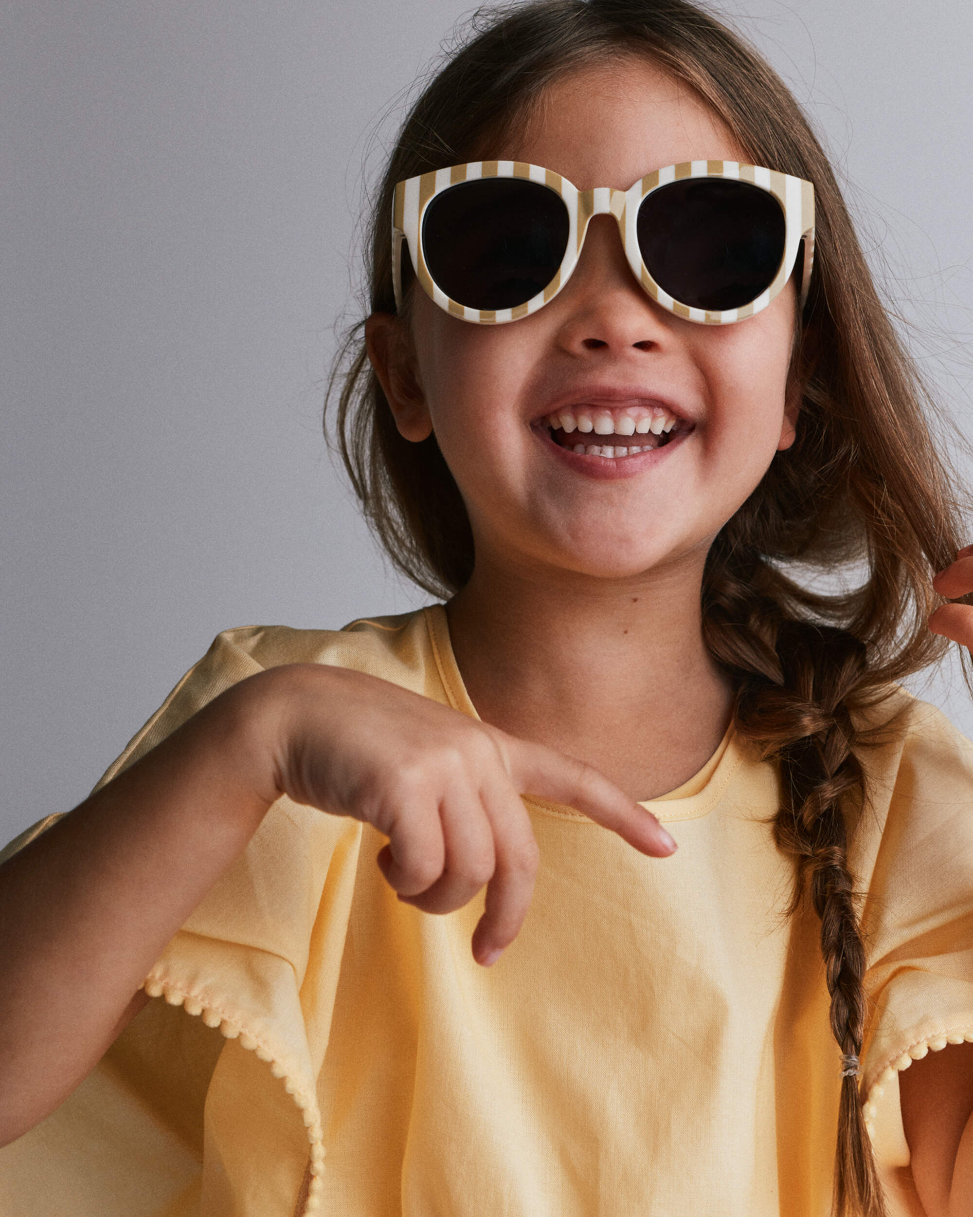 Toddler Stripe Sunglasses - Cream/Beige