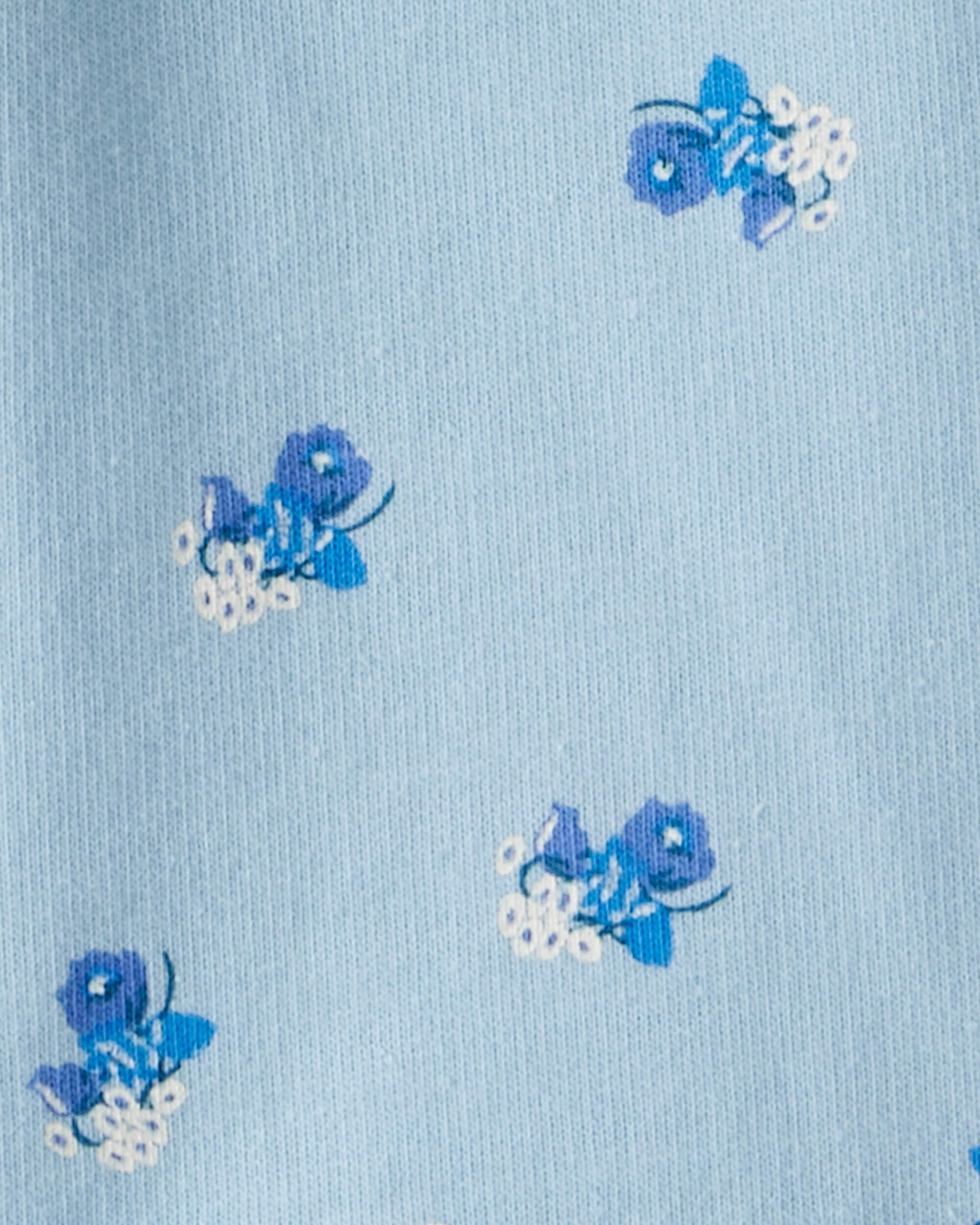 Baby Girl 3-Piece Floral Sherpa Long-Sleeve Bodysuit & Pant Set - Blue