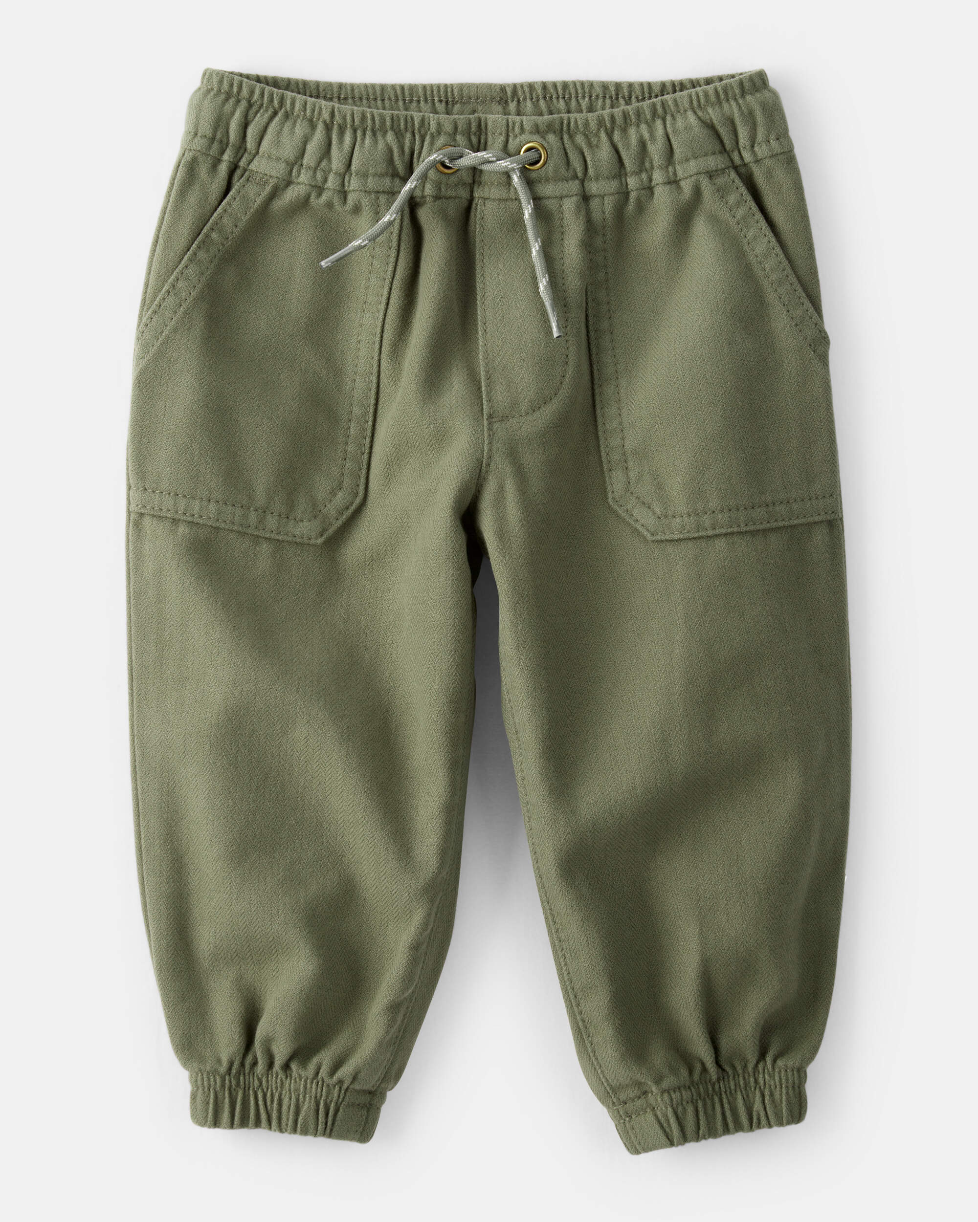 Baby Boy  Herringbone Woven Pull-On Jogger - Green