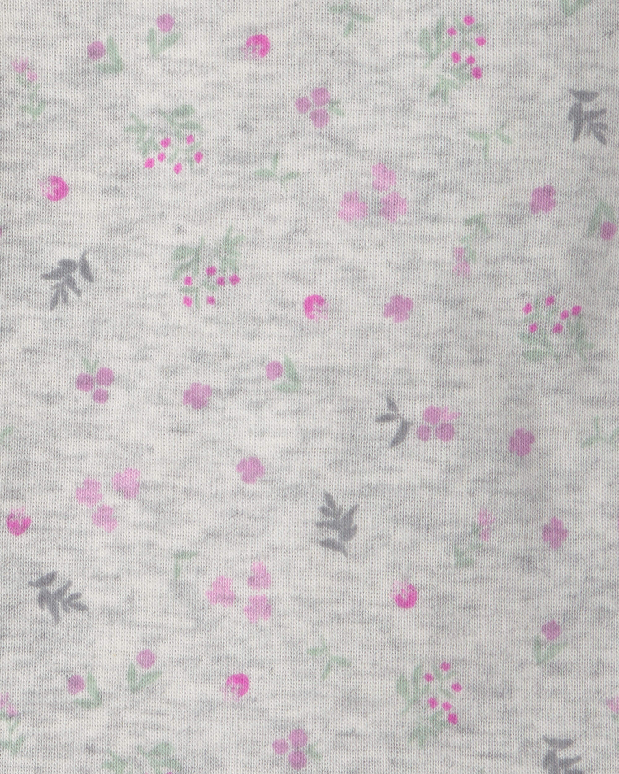 Baby Girl 4-Pack Swan Floral Long-Sleeve Bodysuits - Grey/Purple/Ivory