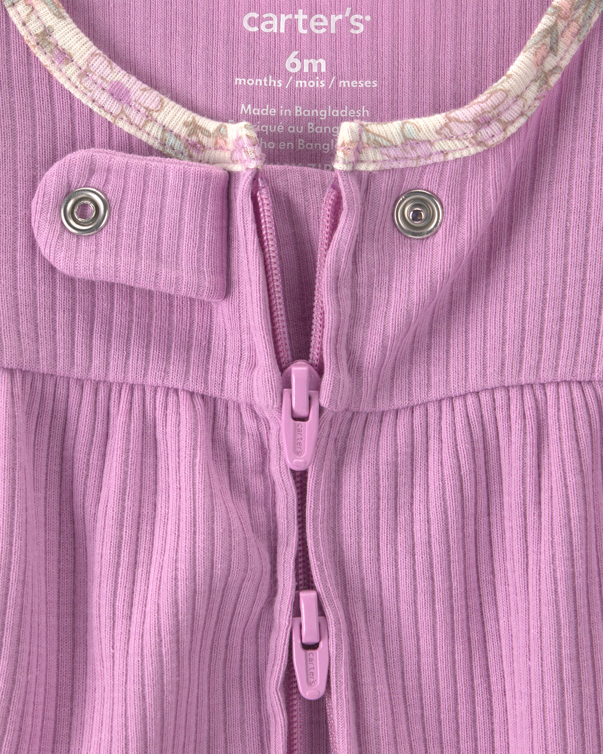 Baby Girl Floral Snug Fit Sleeper - Pink