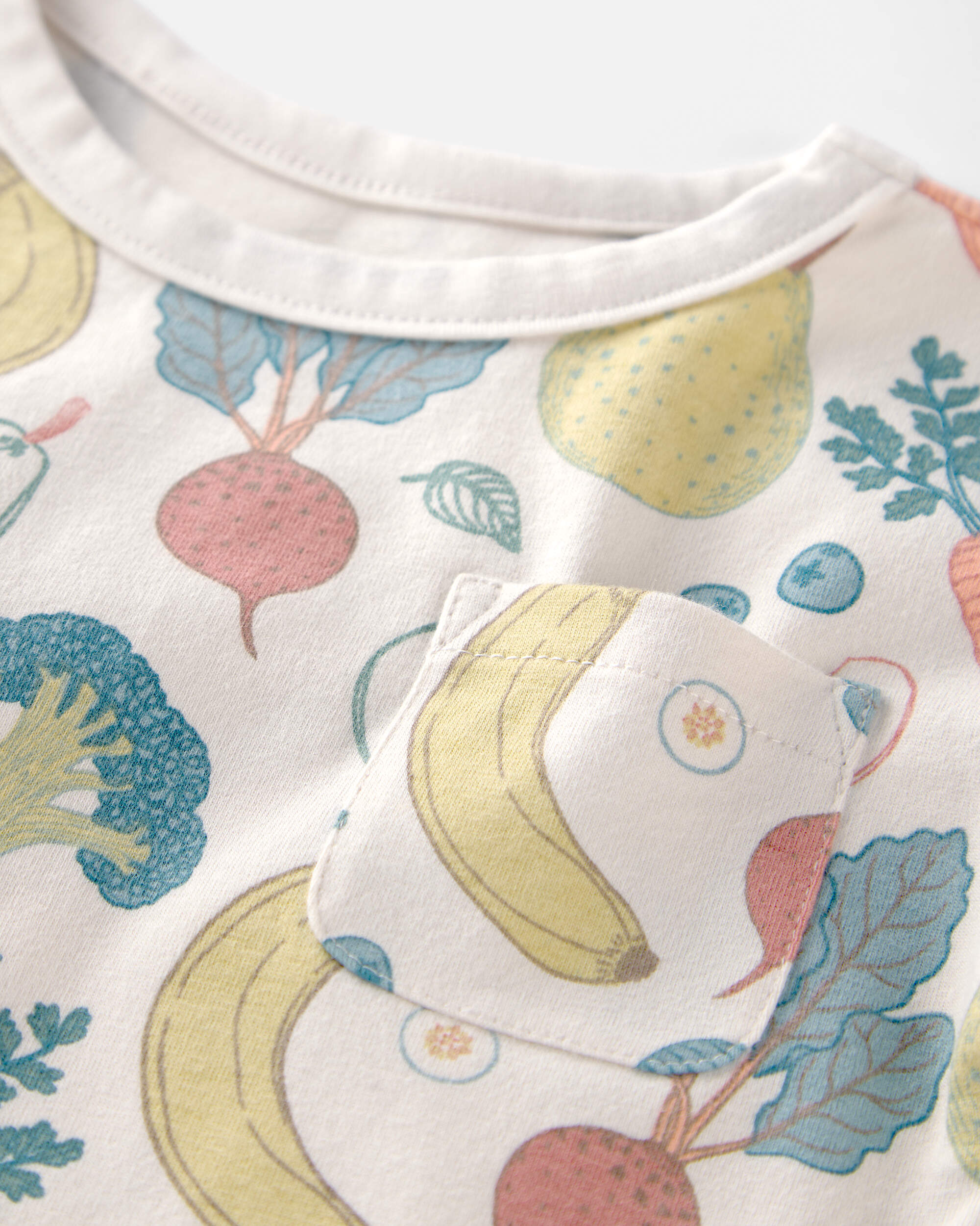 Baby 2-Pack Organic Cotton Rompers Veggie Fruit Print