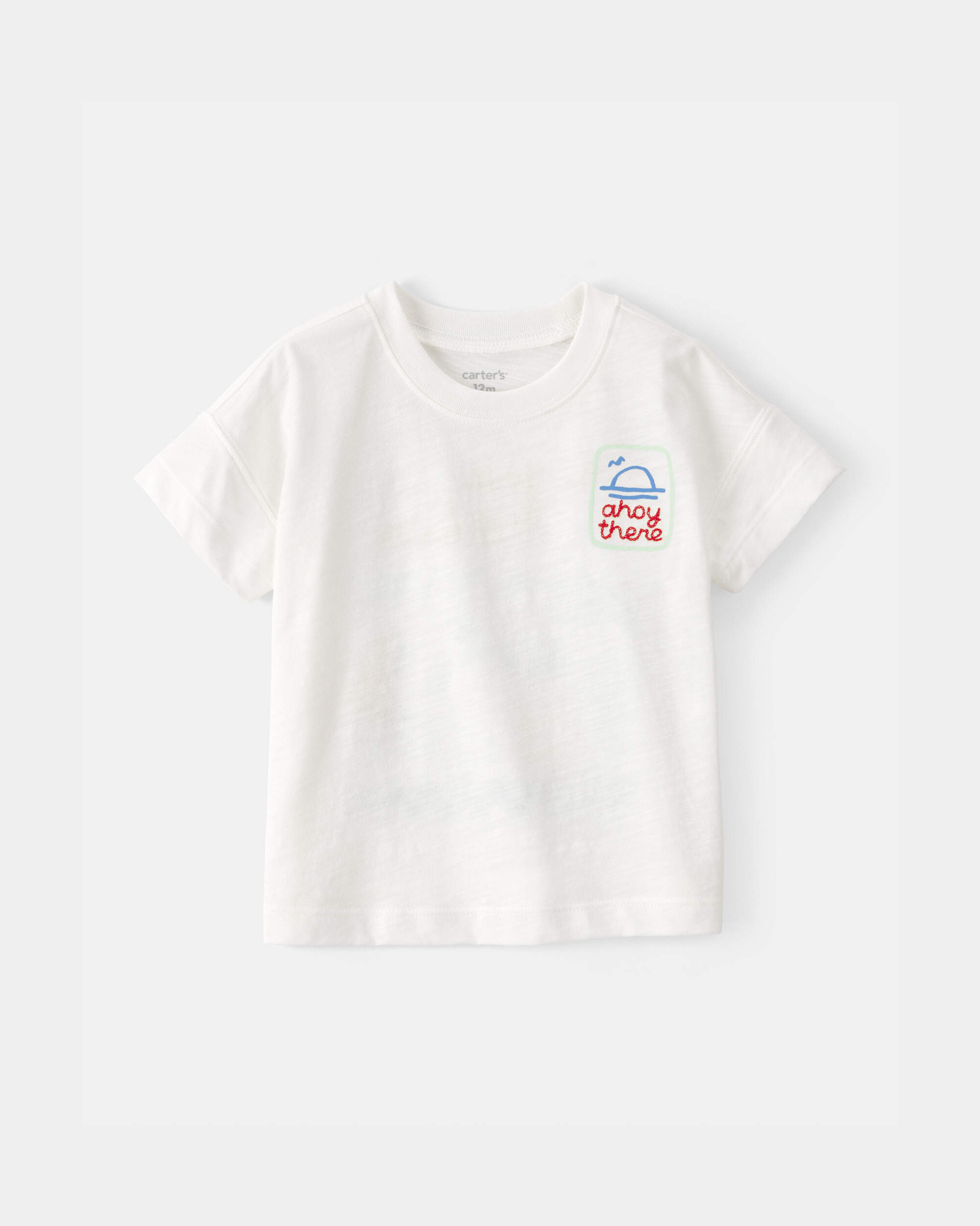 Baby 'Ahoy There' Graphic Tee - White