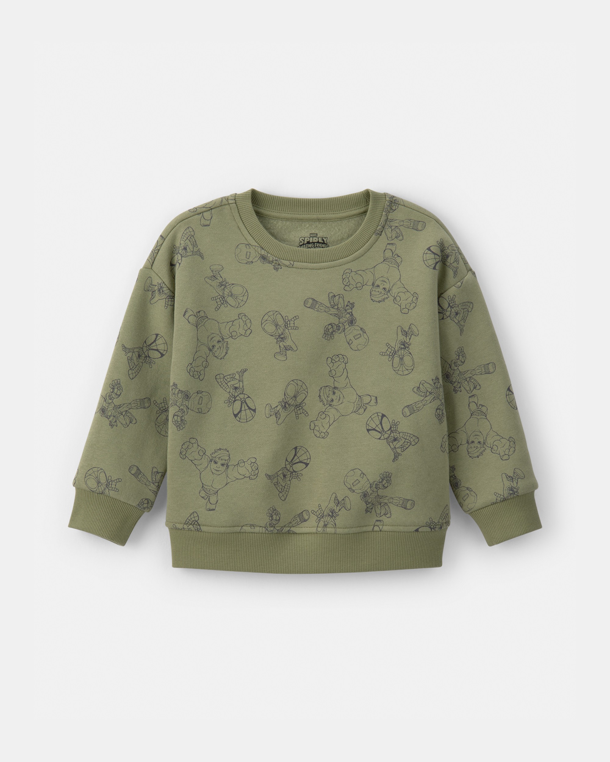 Toddler Boy ©Marvel French Terry Pullover Sweatshirt - Green