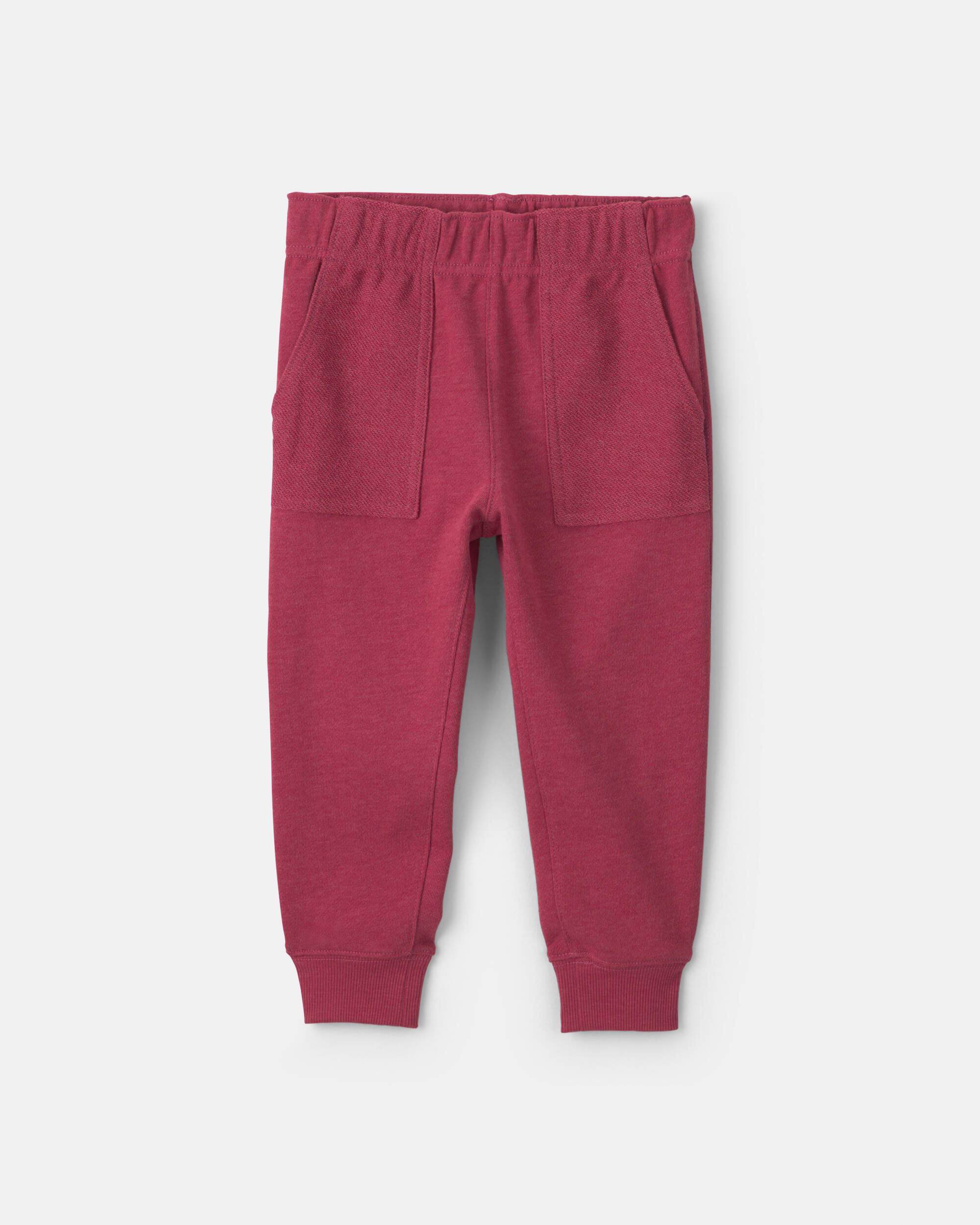 Baby Boy 2-Piece Construction French Terry Top & Pant Set - Burgundy