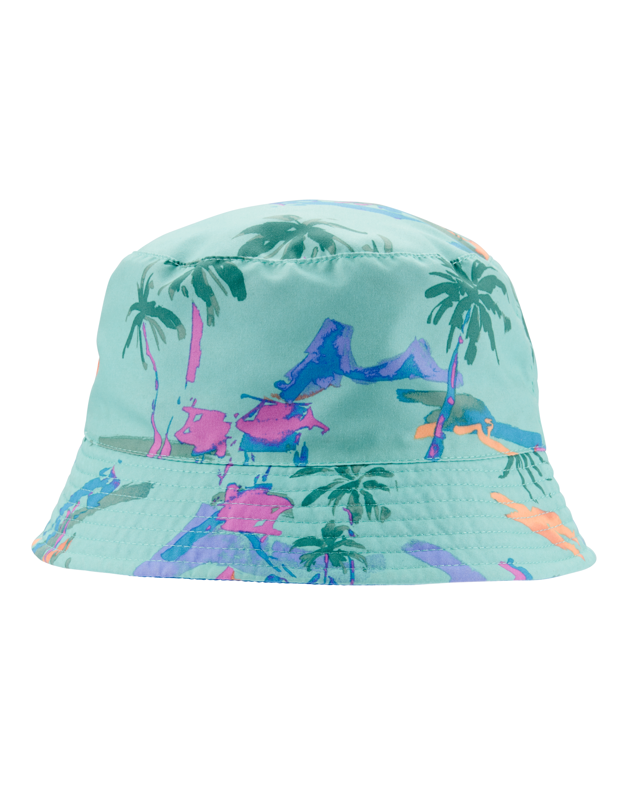 Toddler Tropical Reversible Swim Bucket Hat - Blue