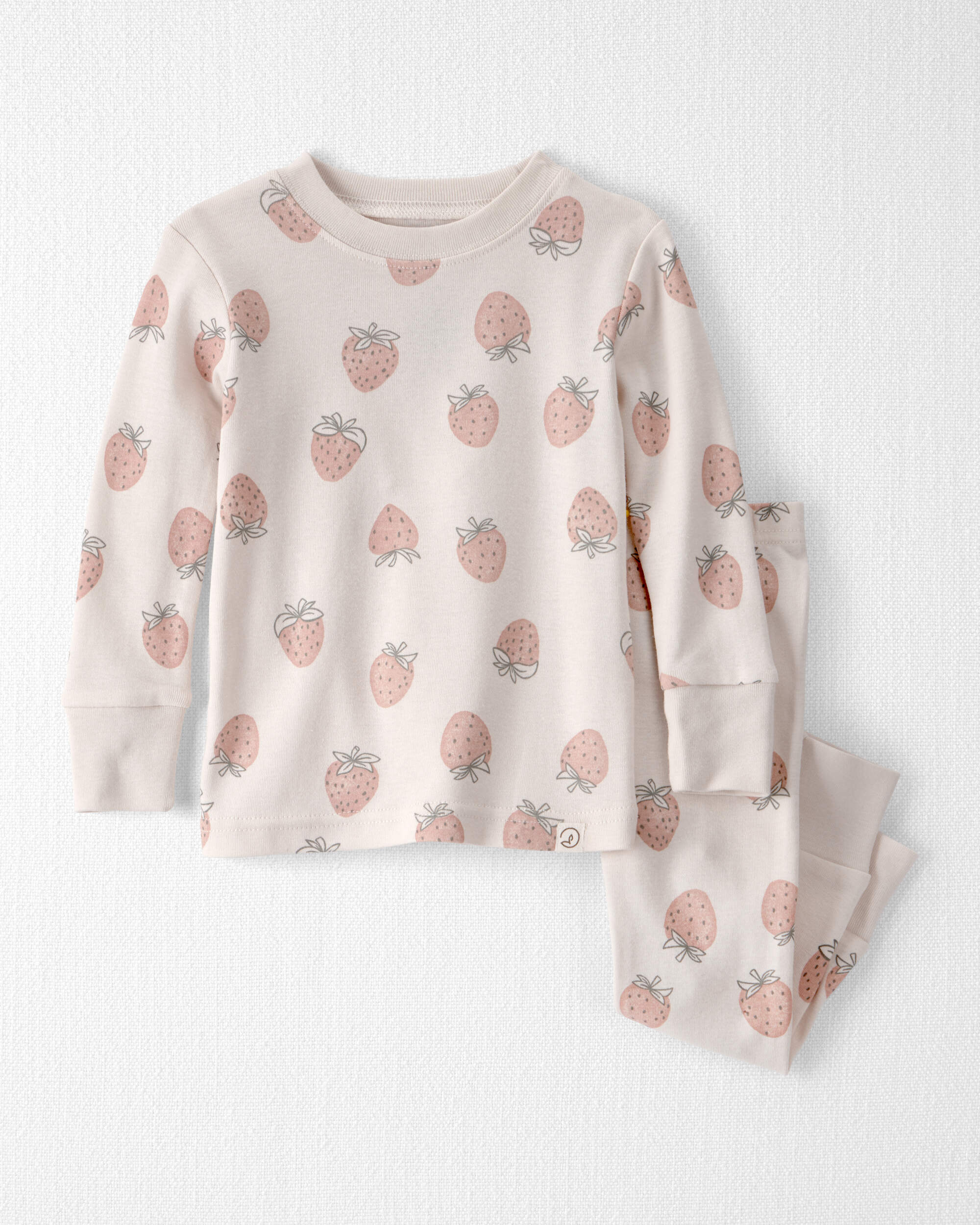 Girls 2-Piece Organic Cotton Pyjama Strawberry-Print