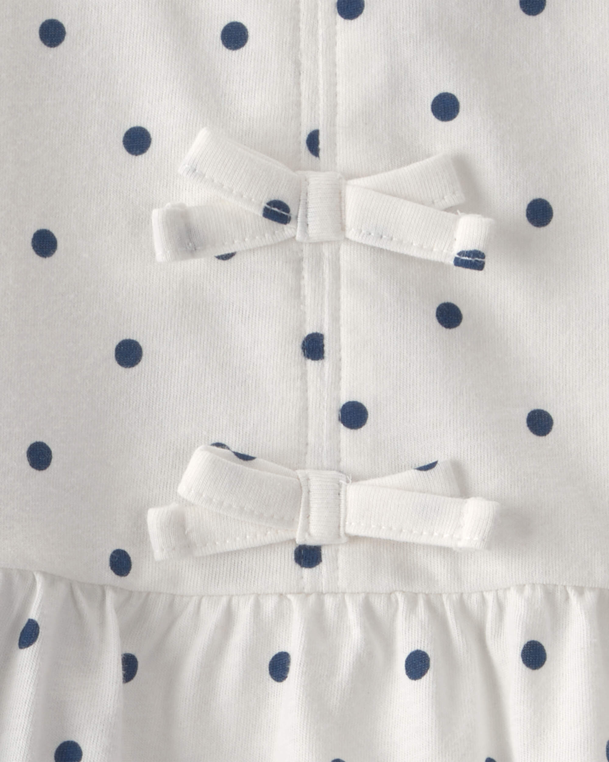 Toddler Girl 2-Piece Polka Dots Top & Short Set - Blue/White