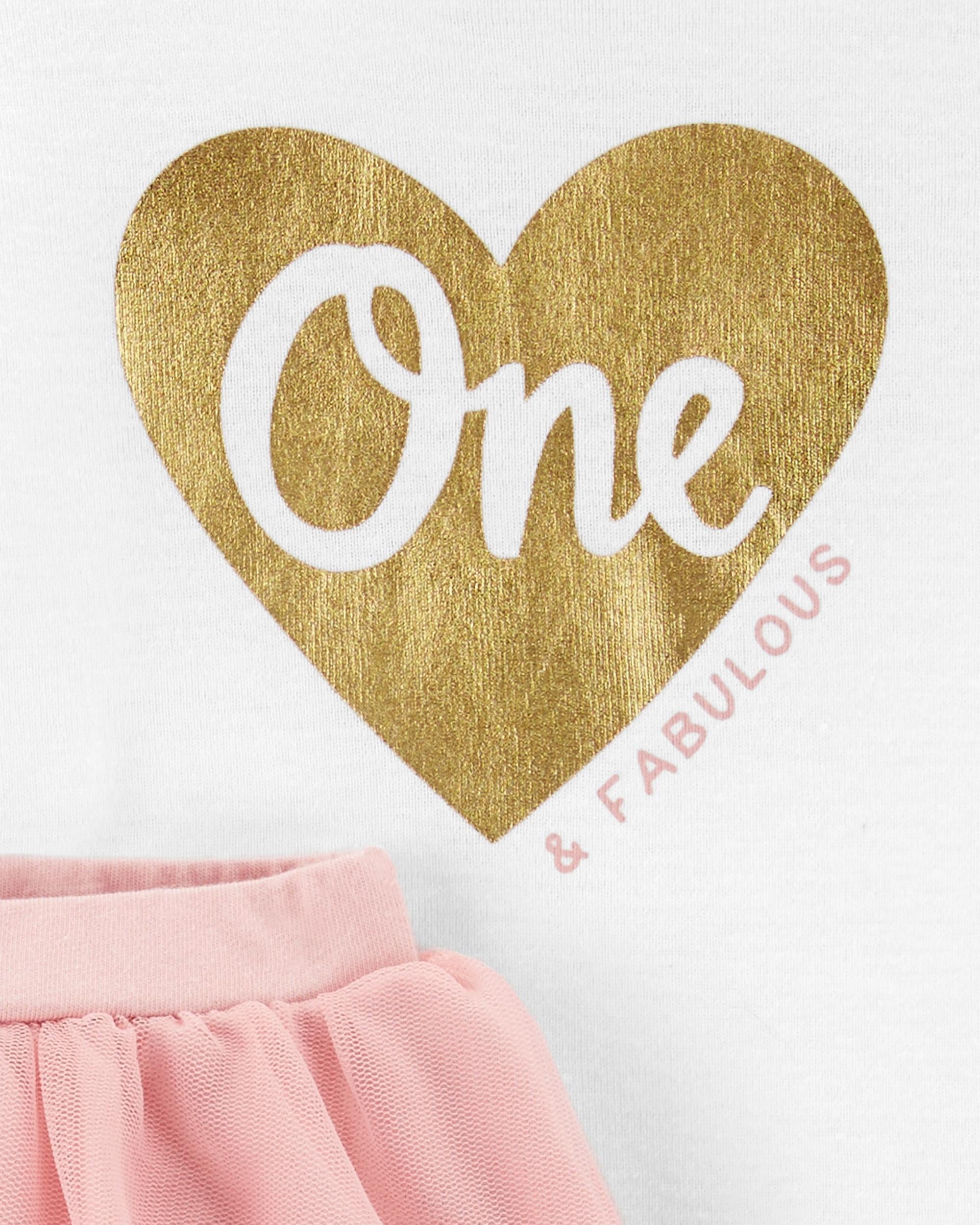 Pink Gold 2 Piece 1st Birthday Bodysuit Tutu Pant Set Carter s