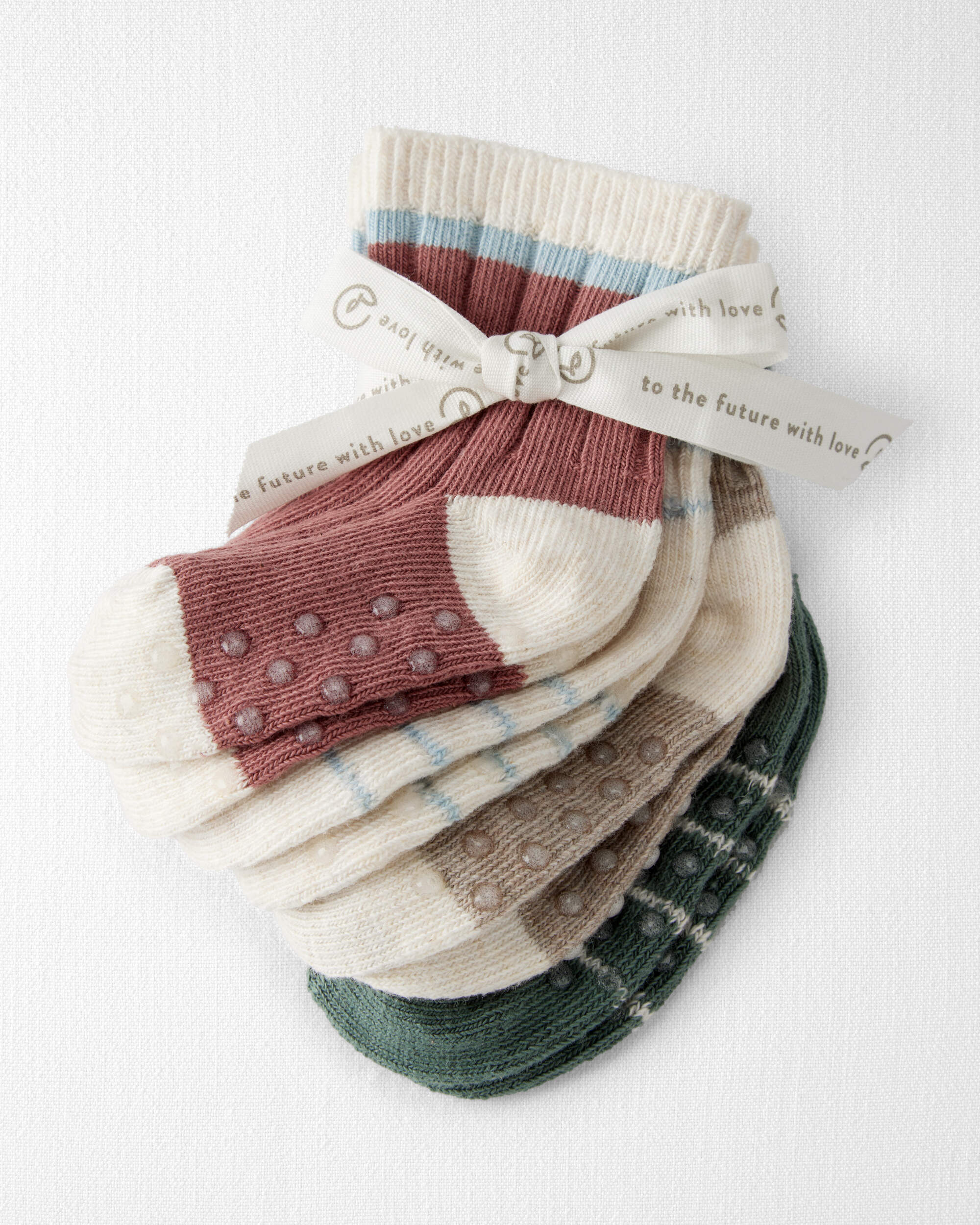 Baby Girl 4-Pack Organic Cotton Socks Stripes