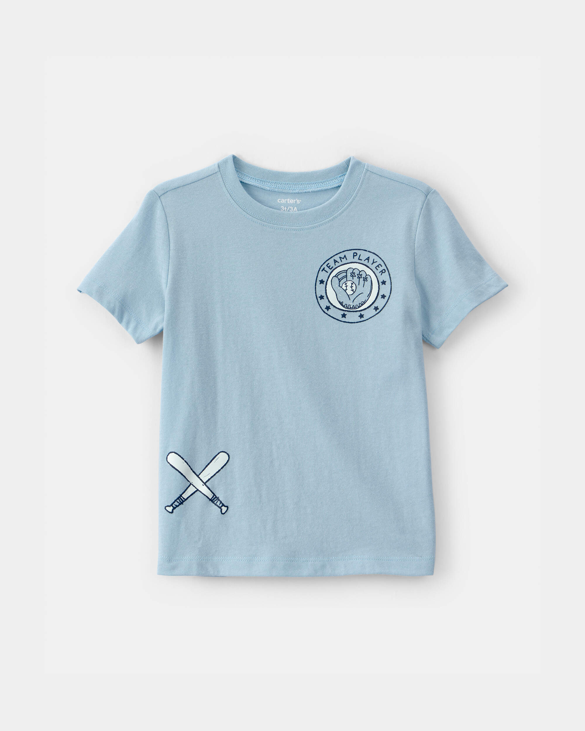 Toddler Boy 'Team Player' Baseball Graphic Tee - Blue