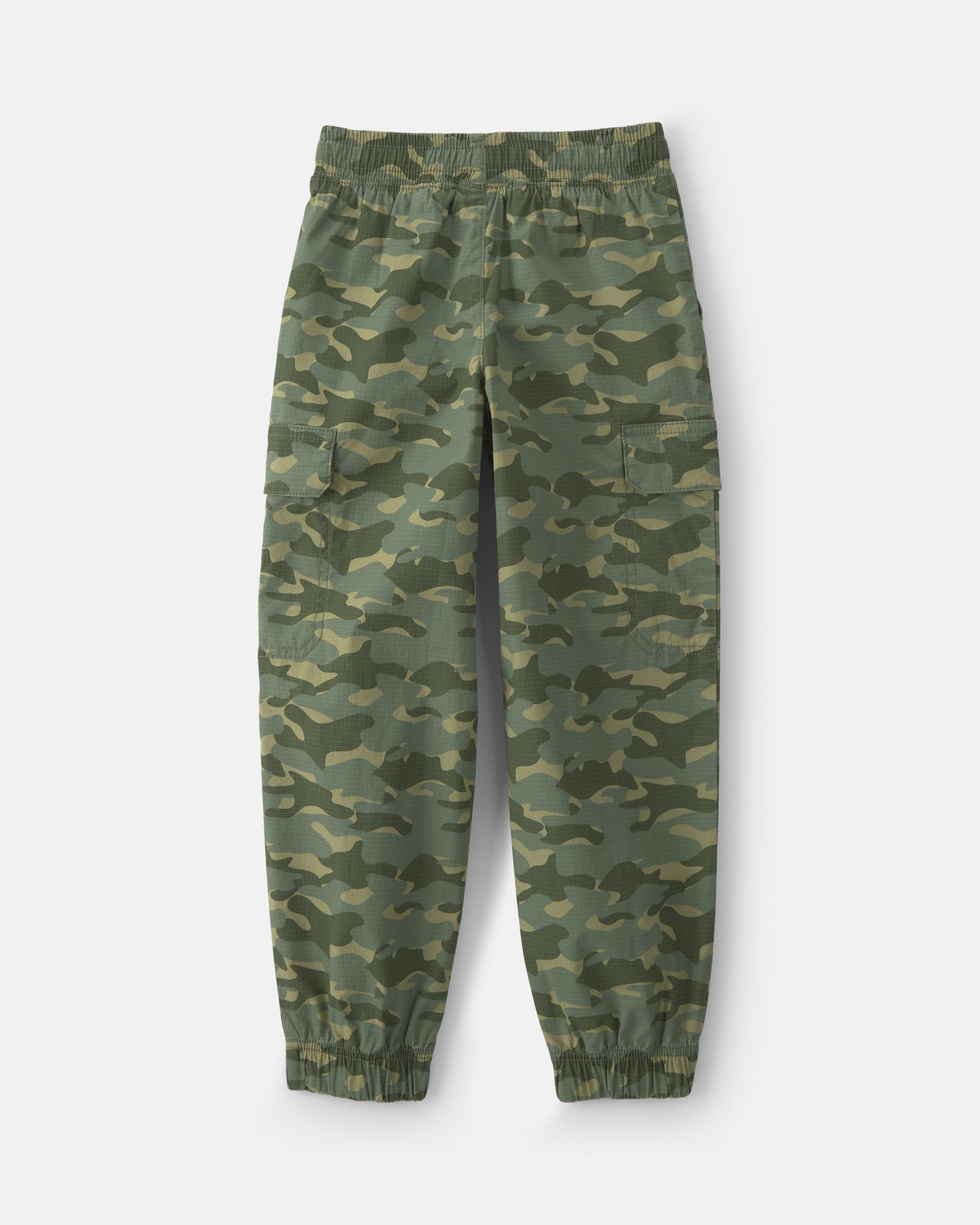 Boys Camo Cargo Joggers - Olive Green